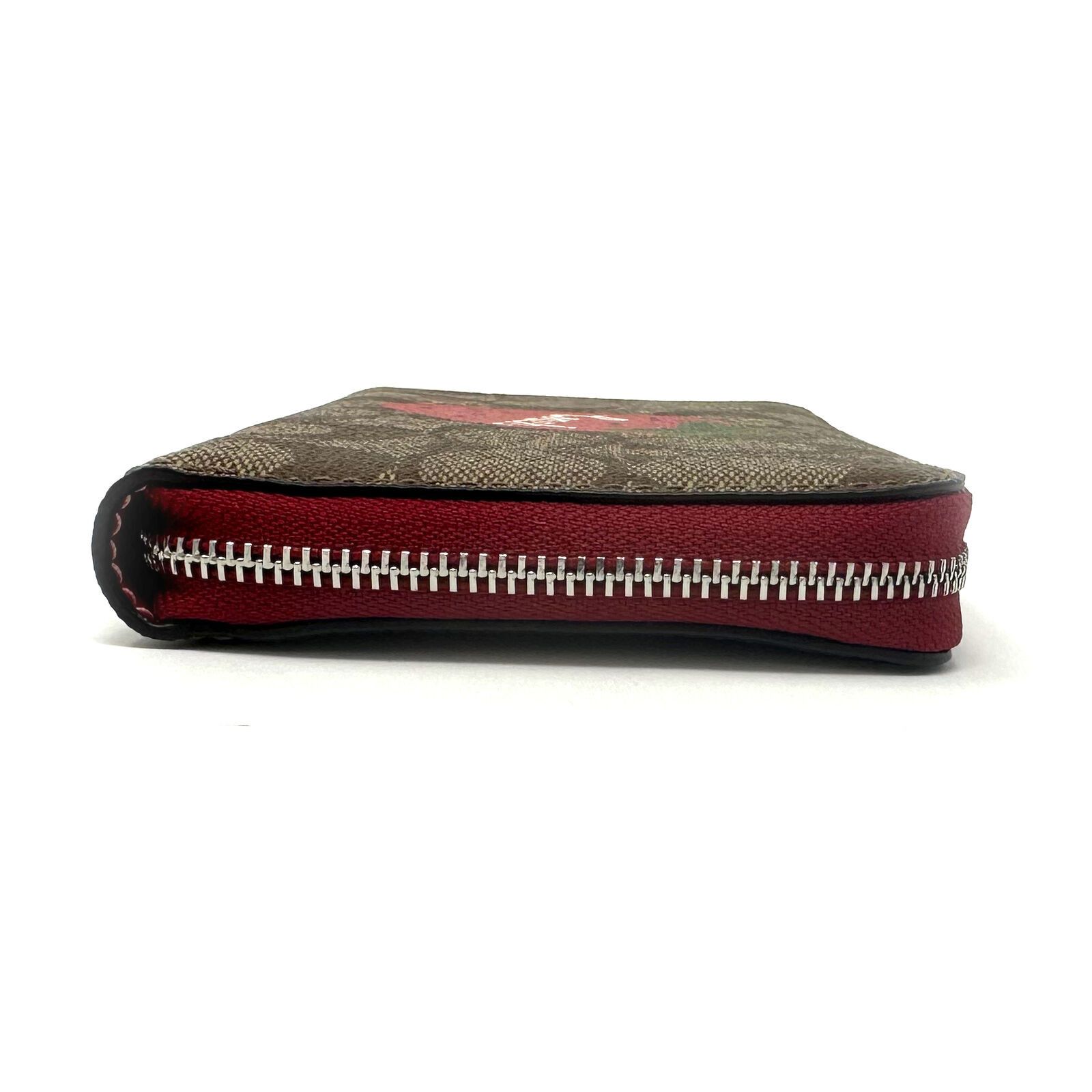 Coach Coach Medium Id Zip Wallet Signature Canvas Strawberry CH529 Size ONE SIZE - 8 Thumbnail