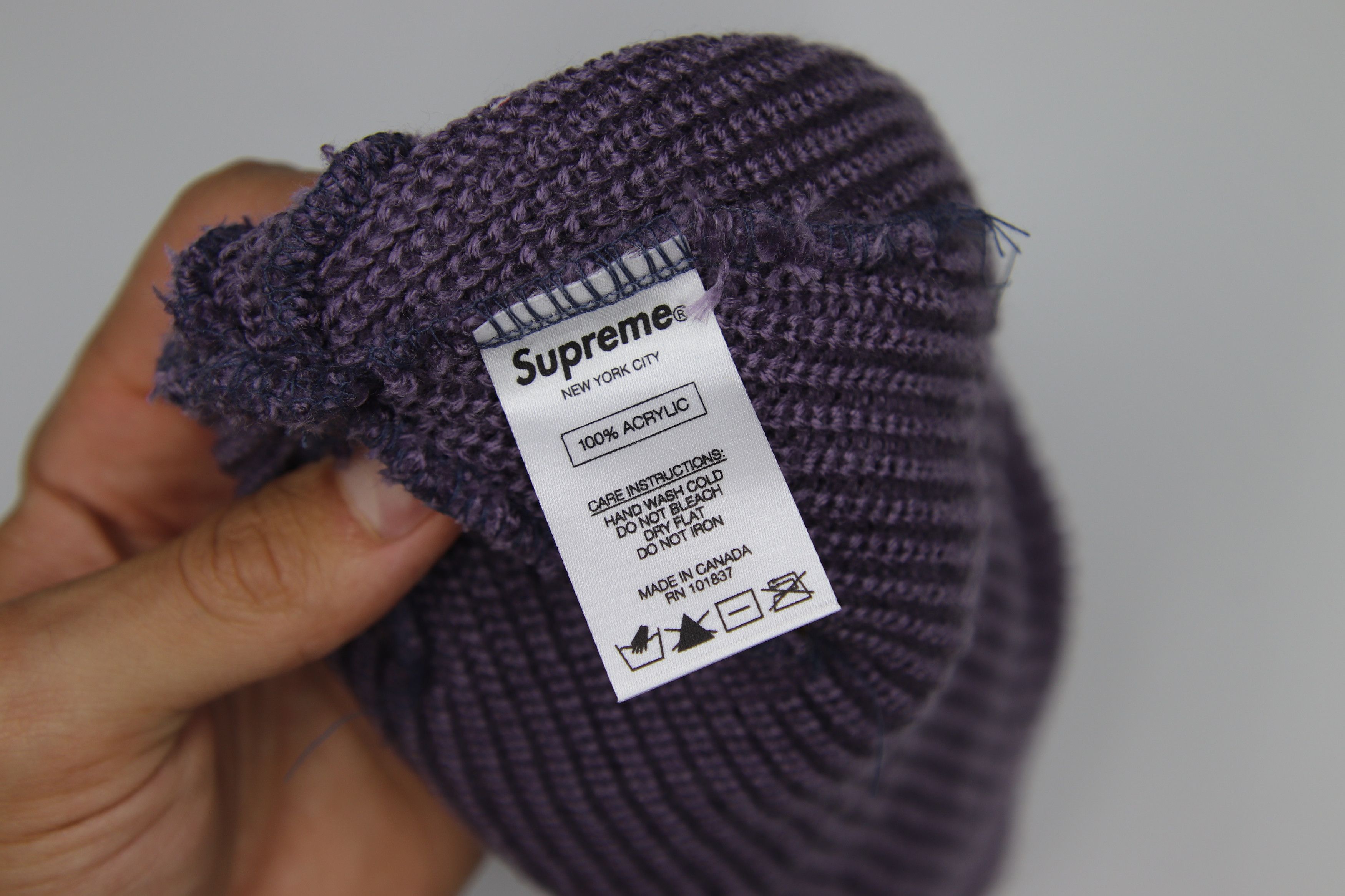 Supreme Supreme Heather Loose Gauge Beanie Heather Purple (FW17) Size ONE SIZE - 3 Thumbnail