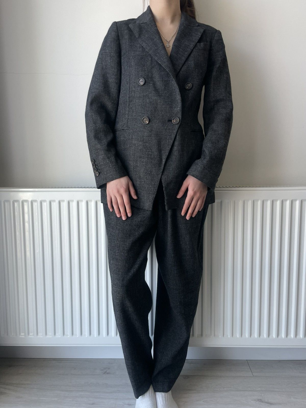 Brunello Cucinelli Brunello Cucinelli Gray Suits Luxury 36 Size Size XS / US 0-2 / IT 36-38 - 2 Thumbnail