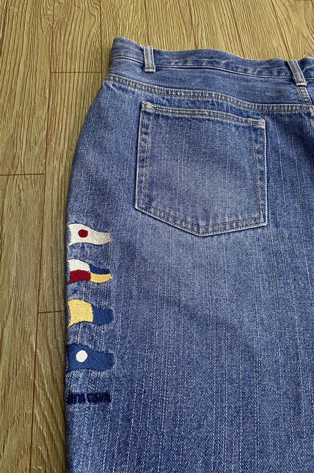 Vintage Rare Vintage Brand Lupo Di Mare Sina Cova Baggy Jeans 1990s Size US 39 - 6 Thumbnail