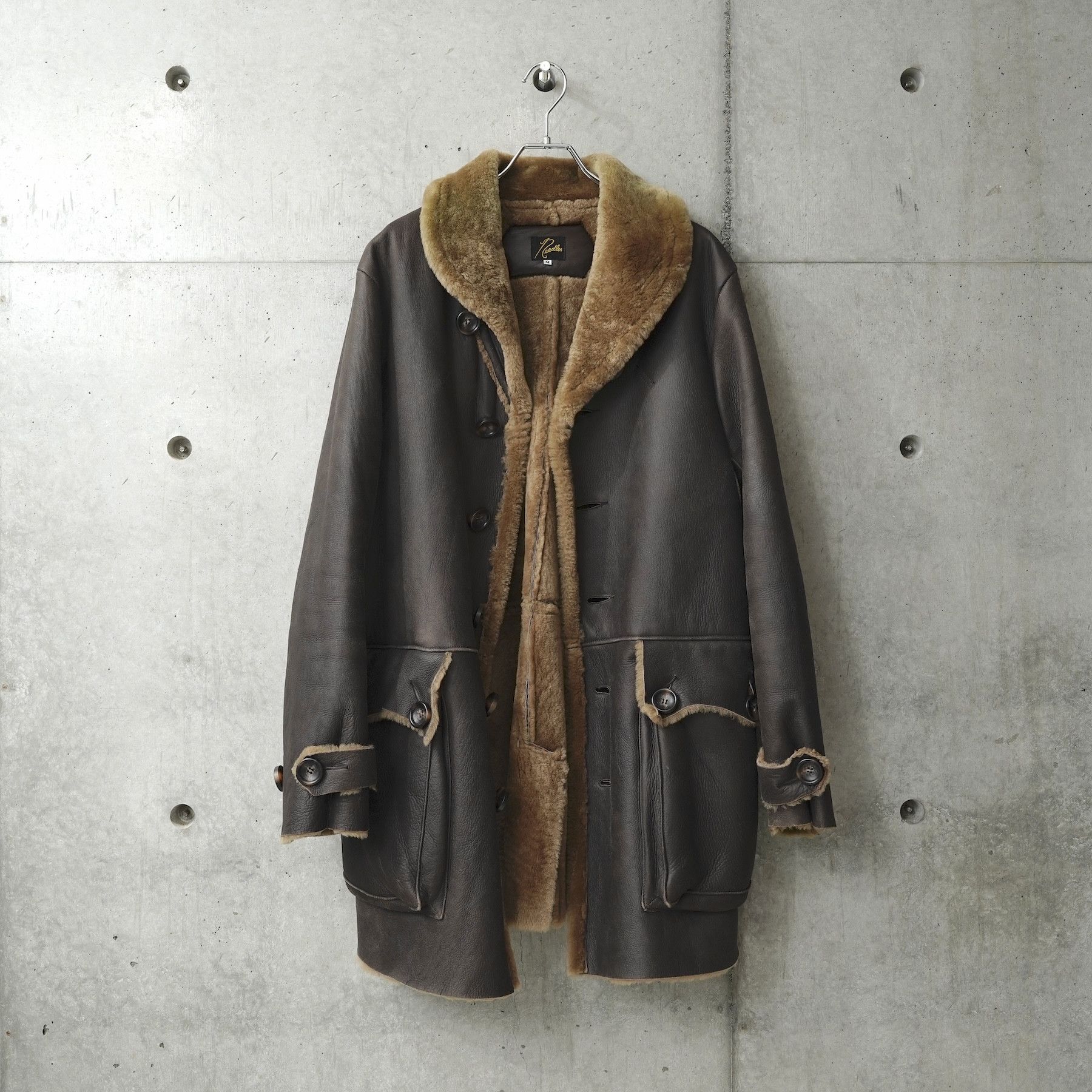 NEEDLES AW2015 ECW MOUTON SHEARLING COAT