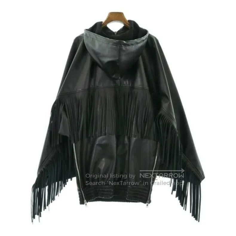 Junya Watanabe Junya Watanabe Half-Zip Fringed Hooded Leather Jacket Size US S / EU 44-46 / 1 - 2 Thumbnail