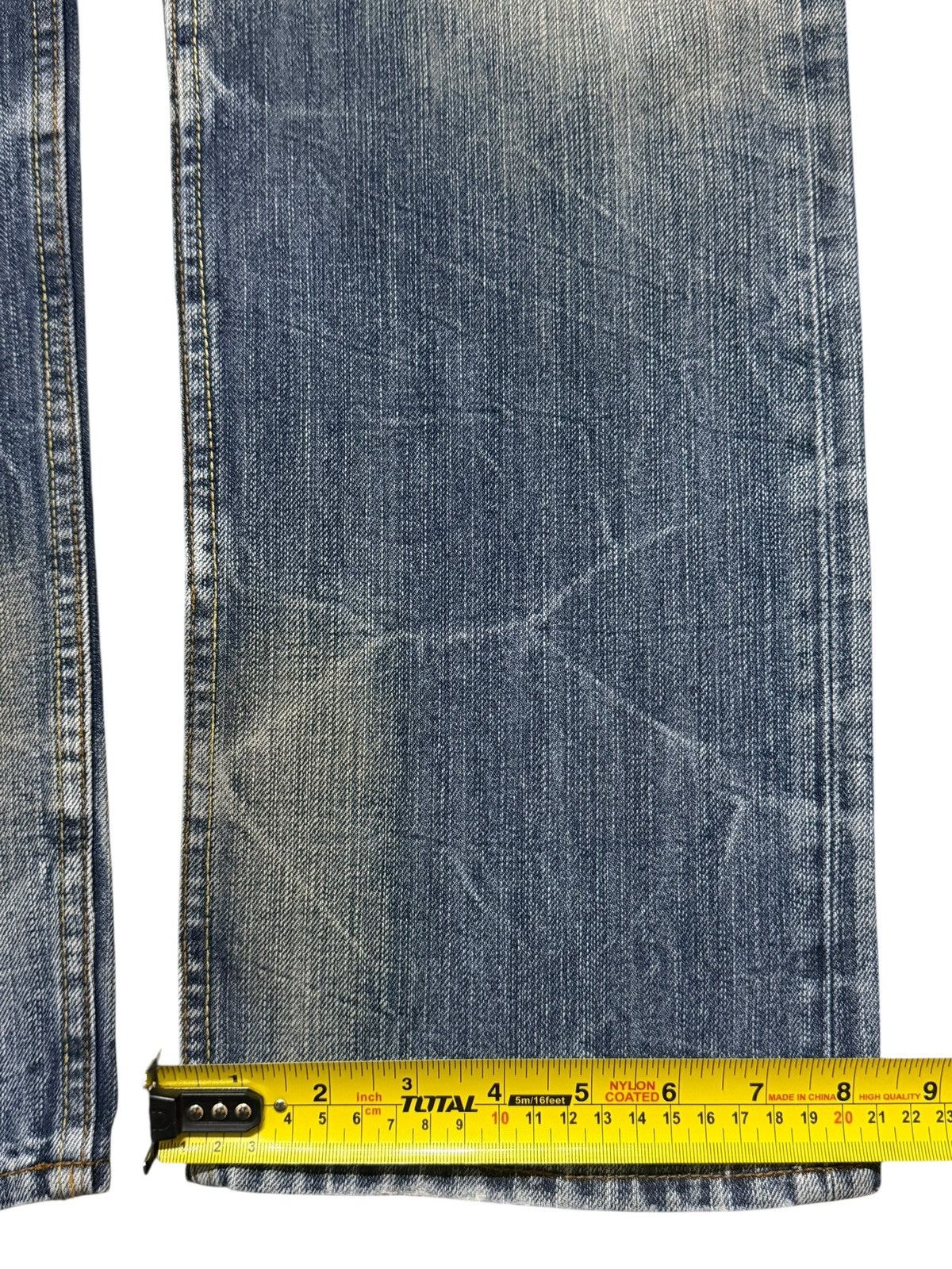 If Six Was Nine Vintage Japanese Brand Mud Wash Faded Distress Straight Leg Size US 34 / EU 50 - 16 Thumbnail