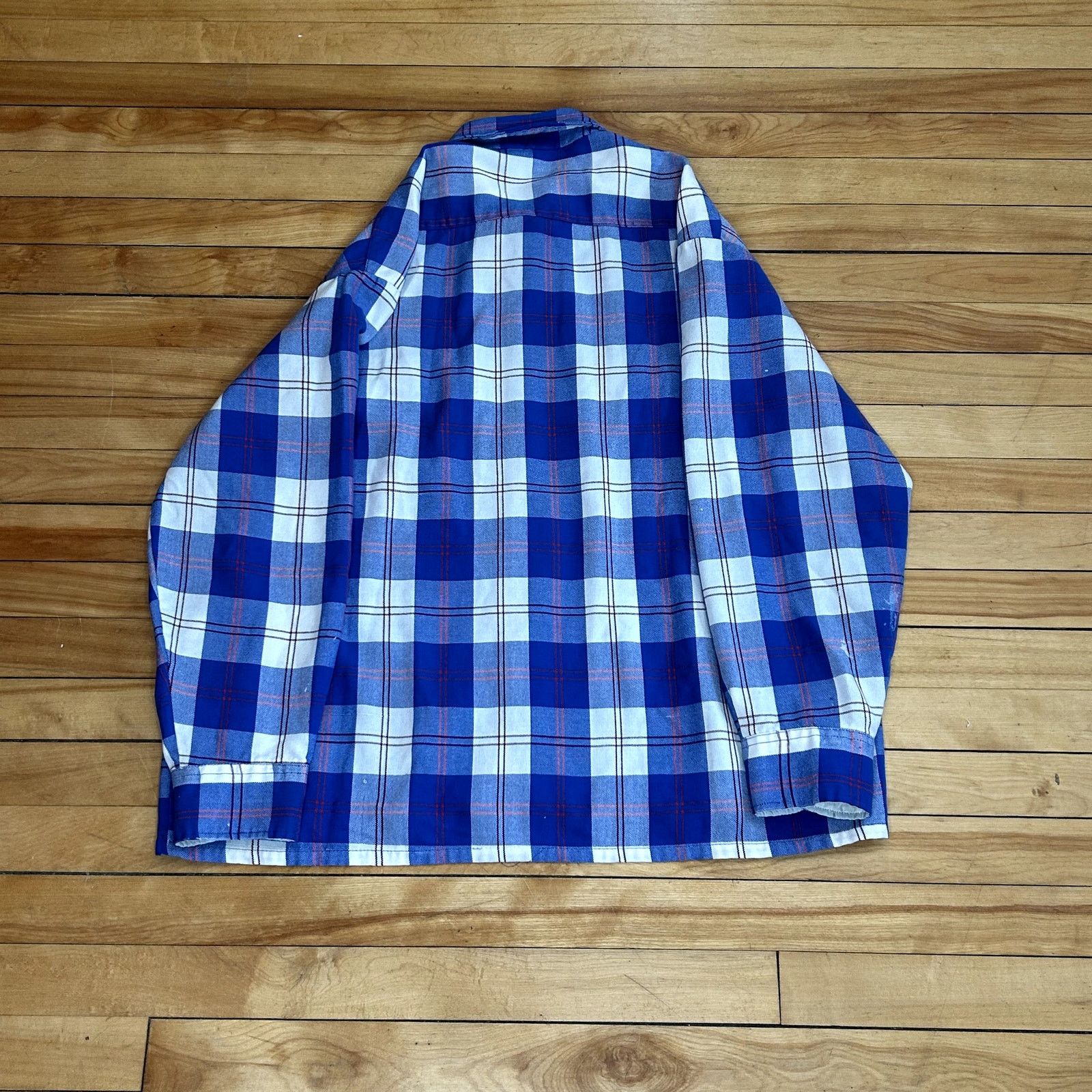 Vintage Vintage Backpacker Blue & White Flannel XL Size US XL / EU 56 / 4 - 7 Thumbnail