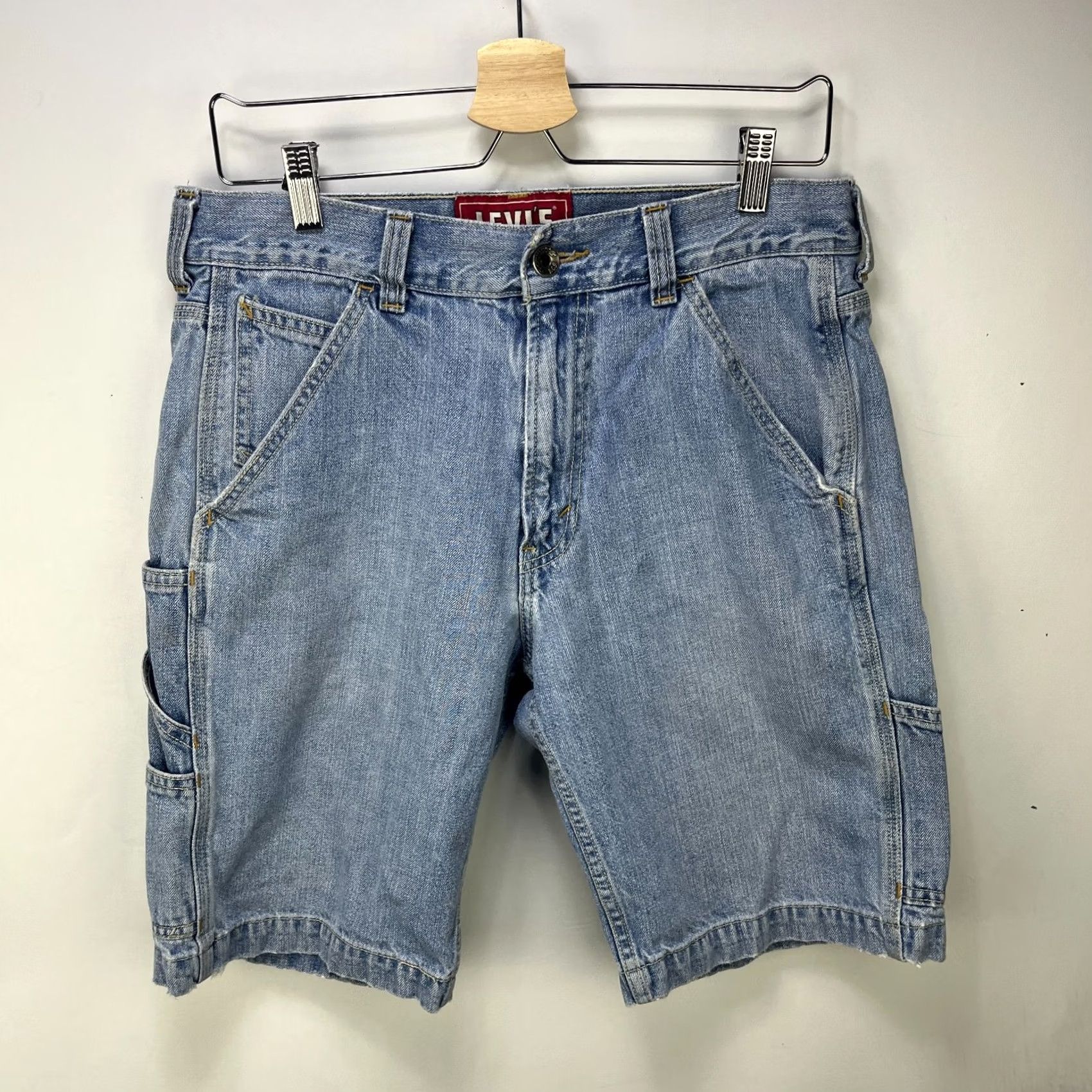 Levi's VINTAGE Levi's Light Wash Loose Carpenter Denim Jean Shorts 32 Mens 90s Hip Hop Movie Size US 32 / EU 48 - 4 Thumbnail