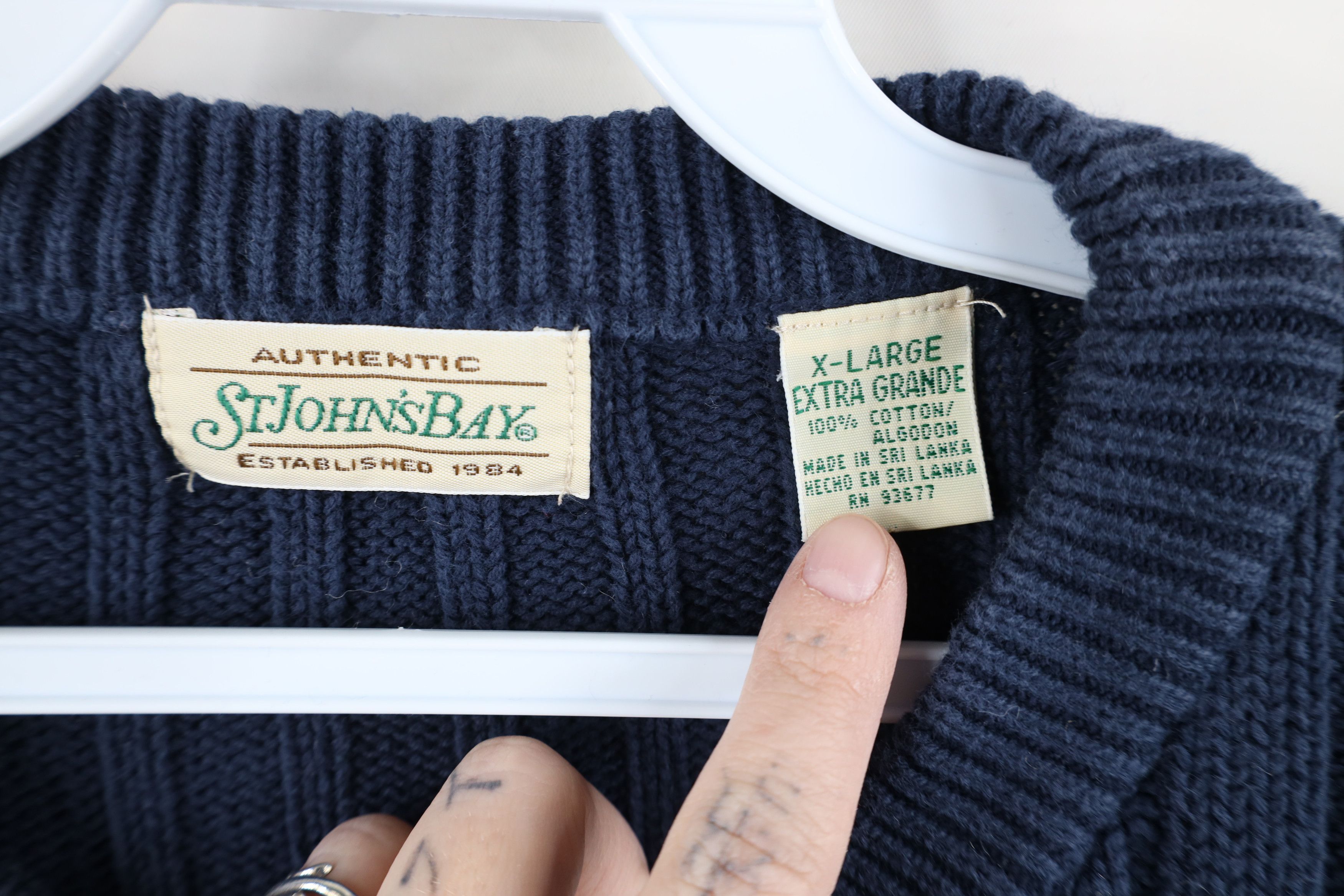 Vintage Vintage 90s Streetwear Heavyweight Ribbed Knit Sweater Size US XL / EU 56 / 4 - 7 Thumbnail
