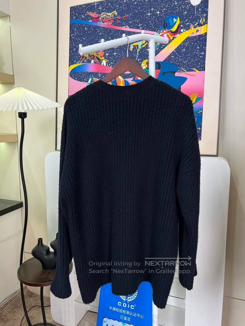 Balenciaga Balenciaga Black Embroidered Logo Sweater Size US XS / EU 42 / 0 - 2 Thumbnail