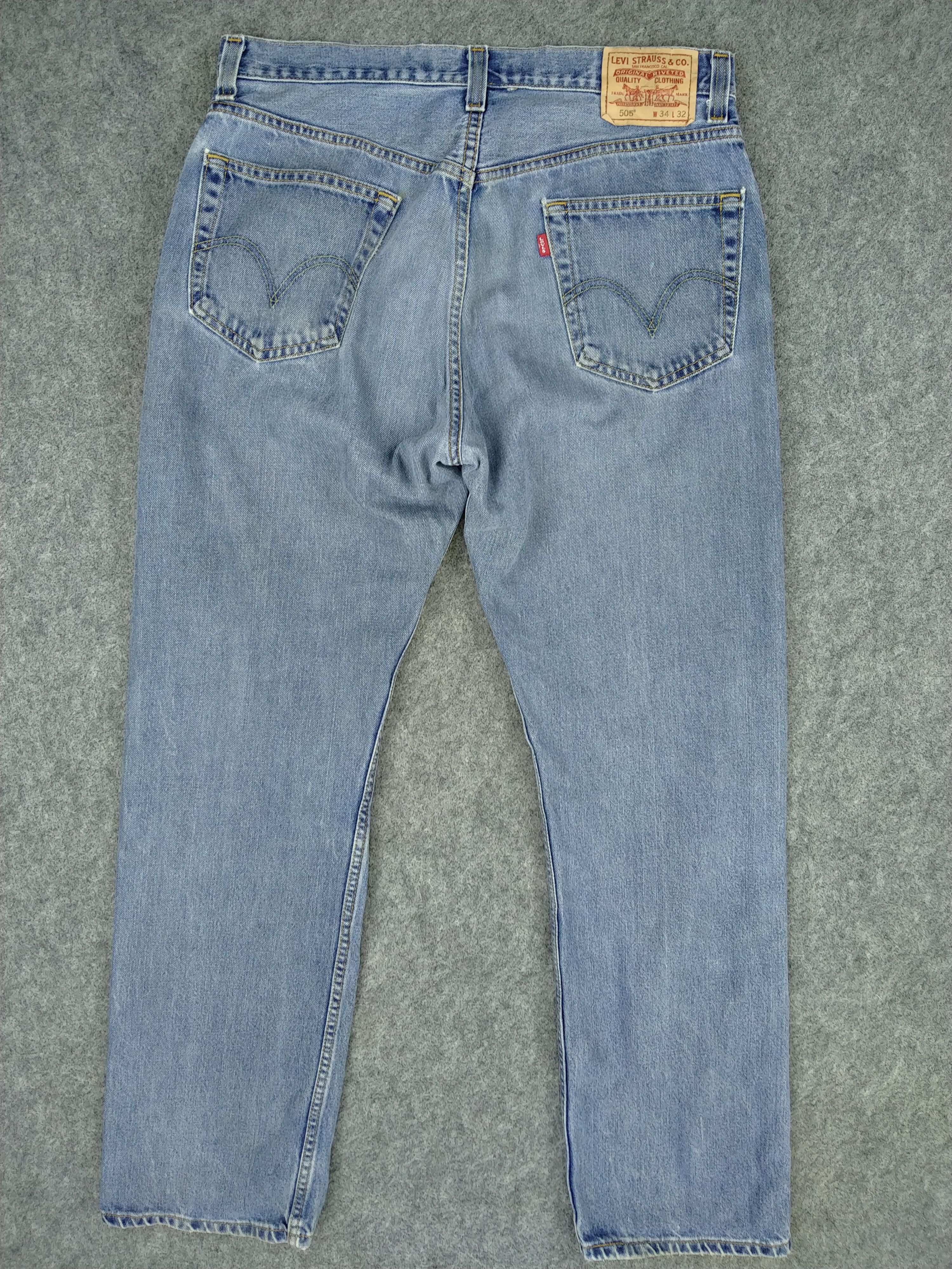 Levi's Vintage Levi's 505 Regular Fit Denim 34 x 32 -JN498 Size US 34 / EU 50 - 2 Thumbnail