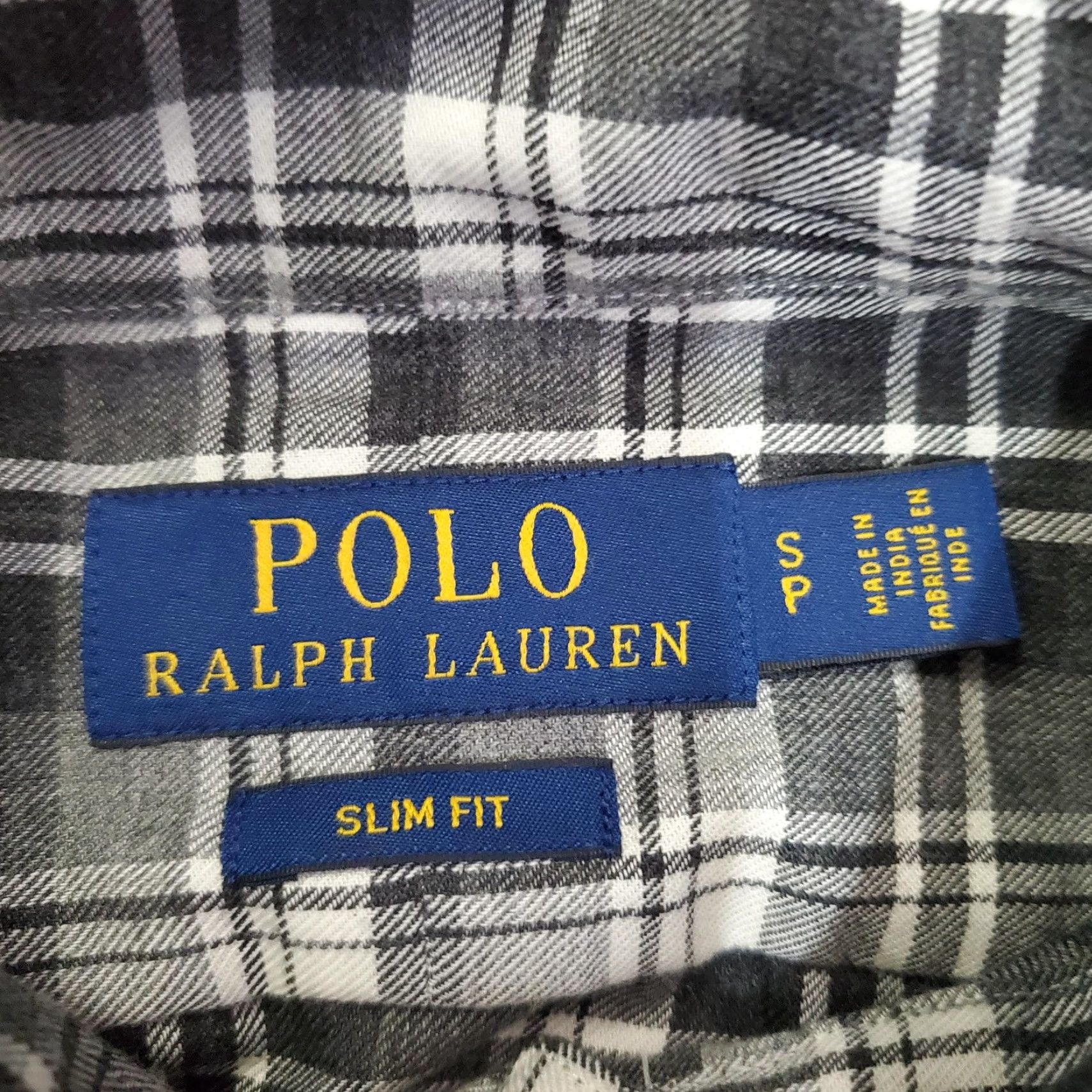 Polo Ralph Lauren Polo Ralph Lauren Shirt Mens Small Gray Plaid Slim Fit Button Front Long Sleeve Size US S / EU 44-46 / 1 - 4 Thumbnail