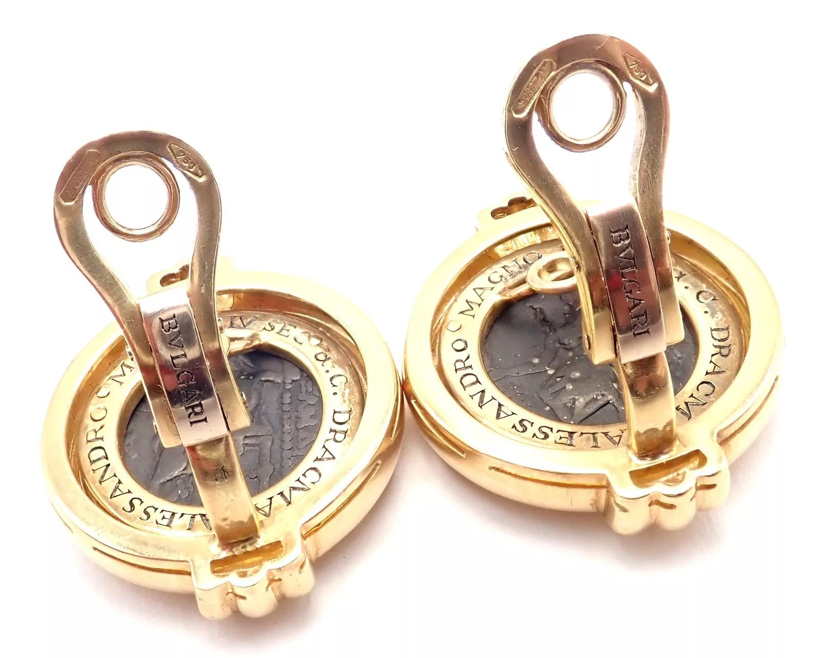 Bvlgari Bulgari Bvlgari 18k Alexander The Great Coin Moneta Earrings Size ONE SIZE - 5 Thumbnail