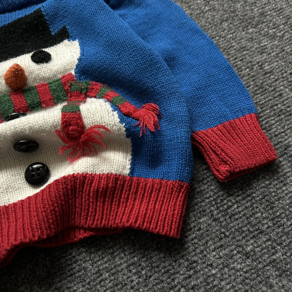 NEXT VTG Kids Knit Sweater Snowman 6-9 mounts Y2K Winter Happy Size US XXS / EU 40 - 8 Thumbnail