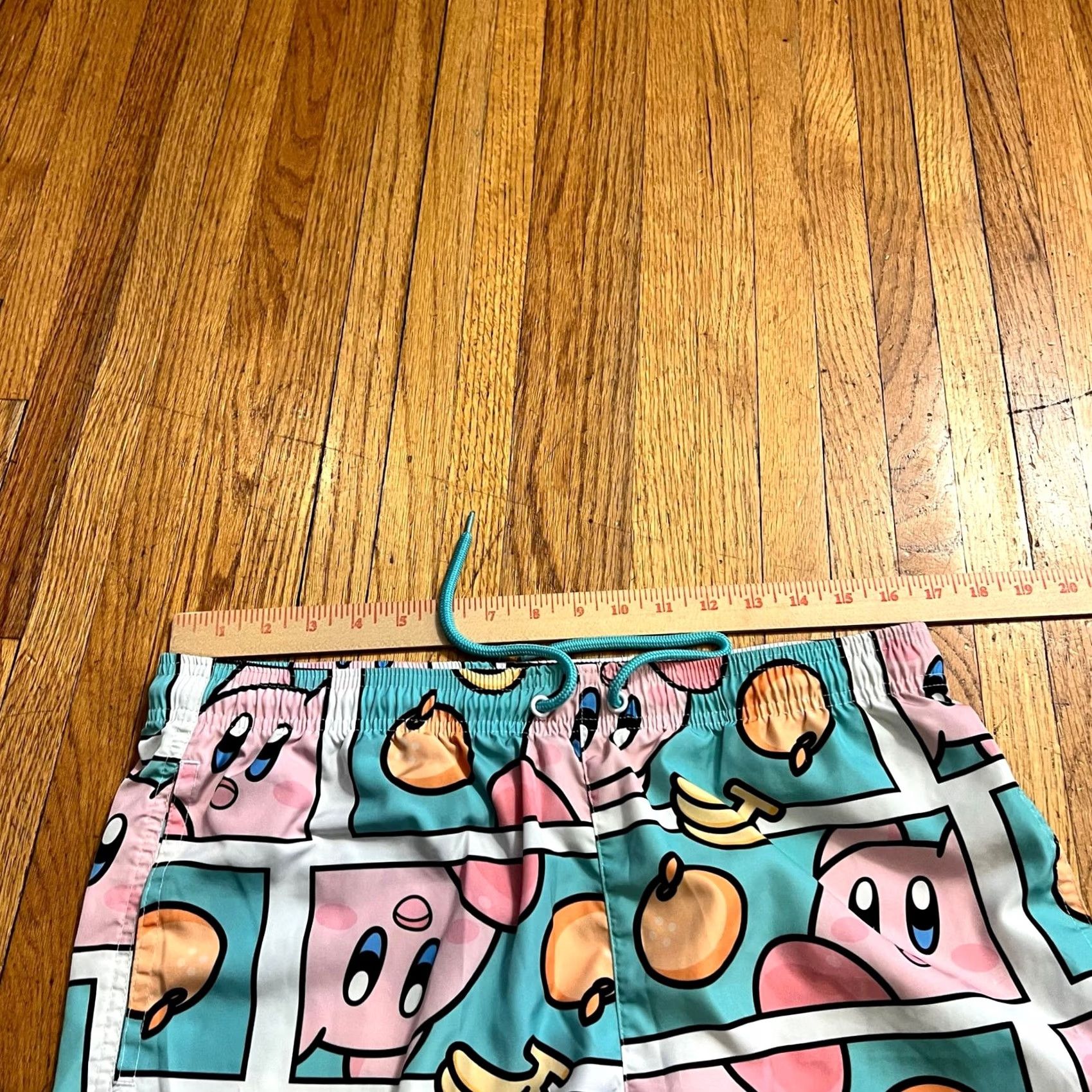 Vintage Kirby Swim Trunks Mens Medium All Over Print Board Shorts Pink Green Size US 31 - 4 Thumbnail