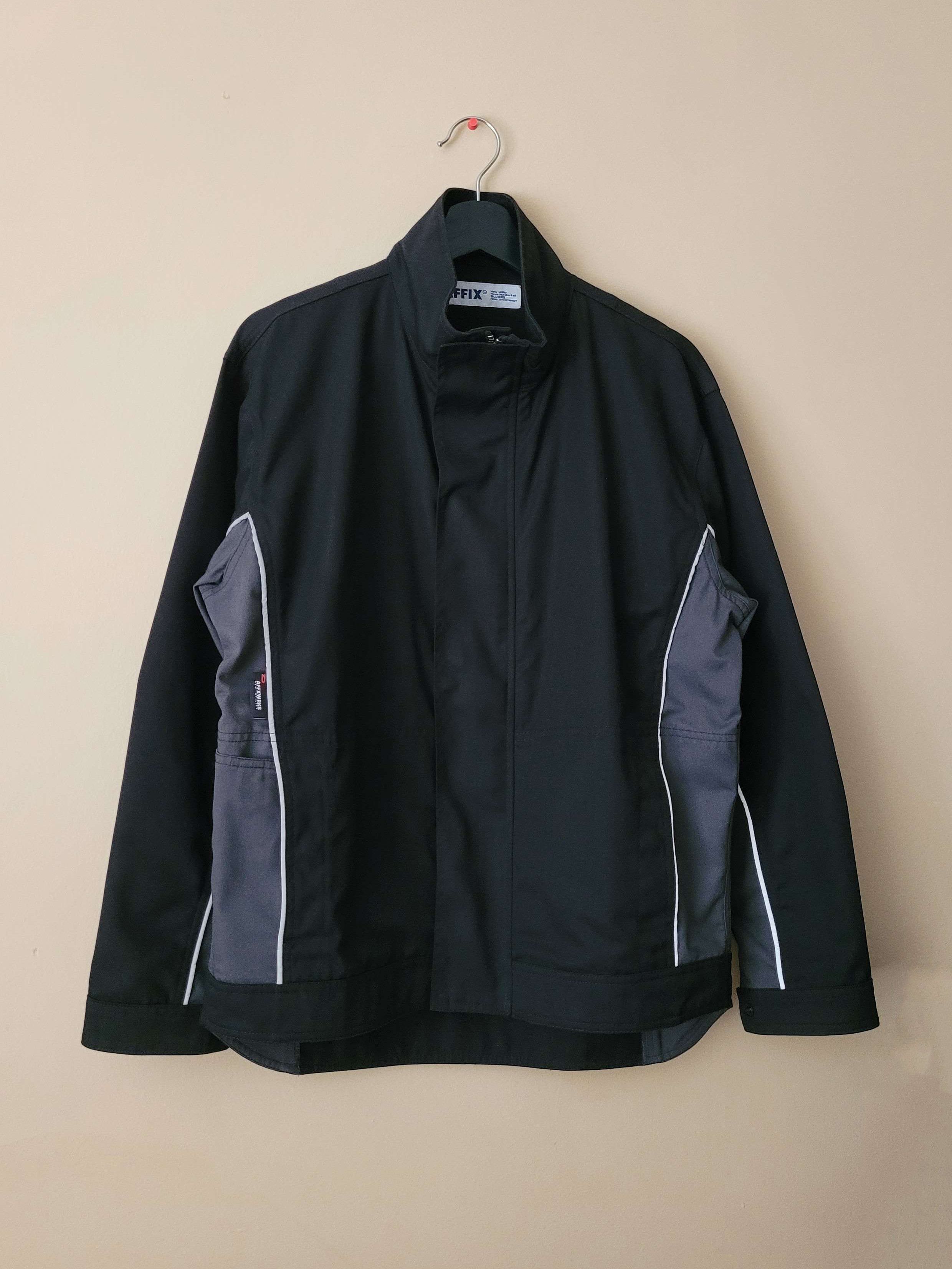 image of Affix Works Cotton Poly Track Jacket Ssense Exclusive in Black, Men's (Size Small)