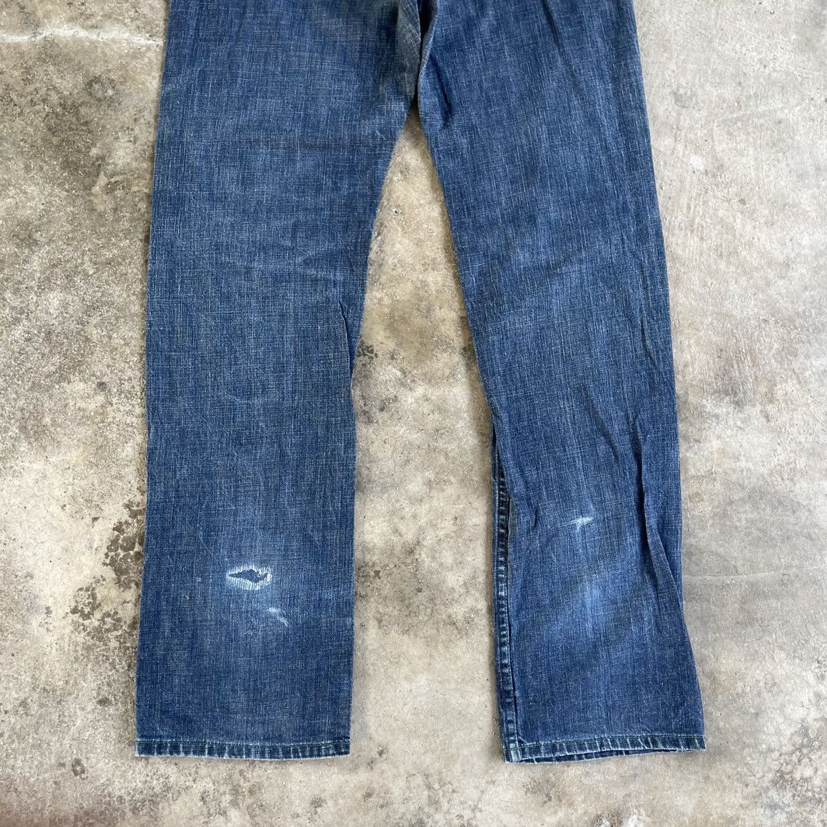Vintage × Xlarge 🔥XLarge Stoned Washed Sick Skate Design Inside Denim Jeans Size US 33 - 6 Thumbnail