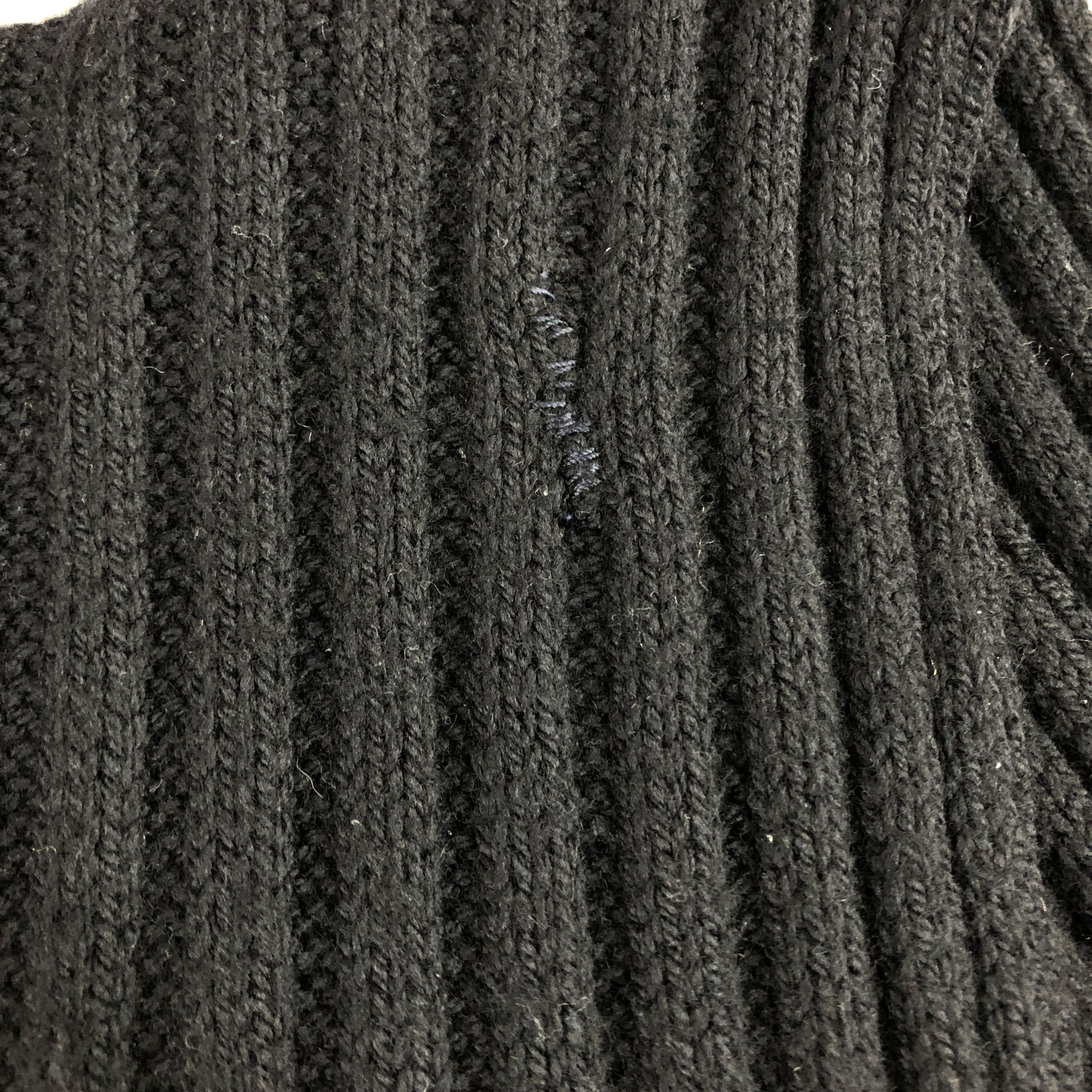 agnes b. Vintage Agnes B Scarf Ripped Ribbed Knit Wool Scarves Size ONE SIZE - 8 Thumbnail