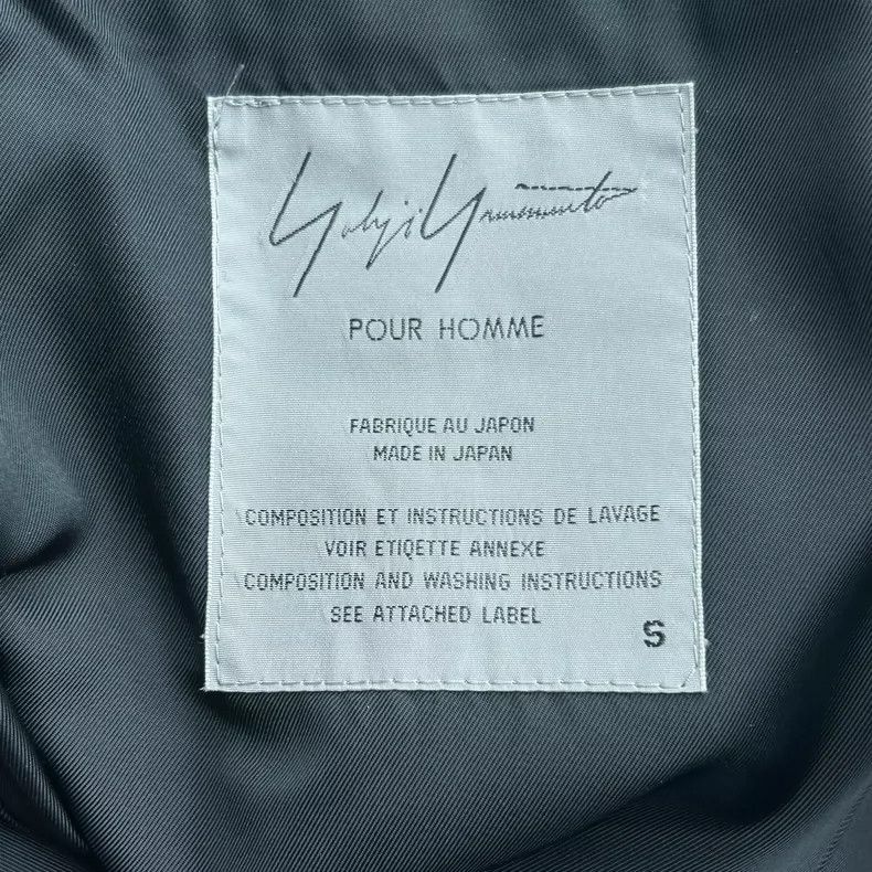 Yohji Yamamoto Yohji Yamamoto Yohji Yamamoto Black Wool Overcoat Size S Size US S / EU 44-46 / 1 - 6 Thumbnail