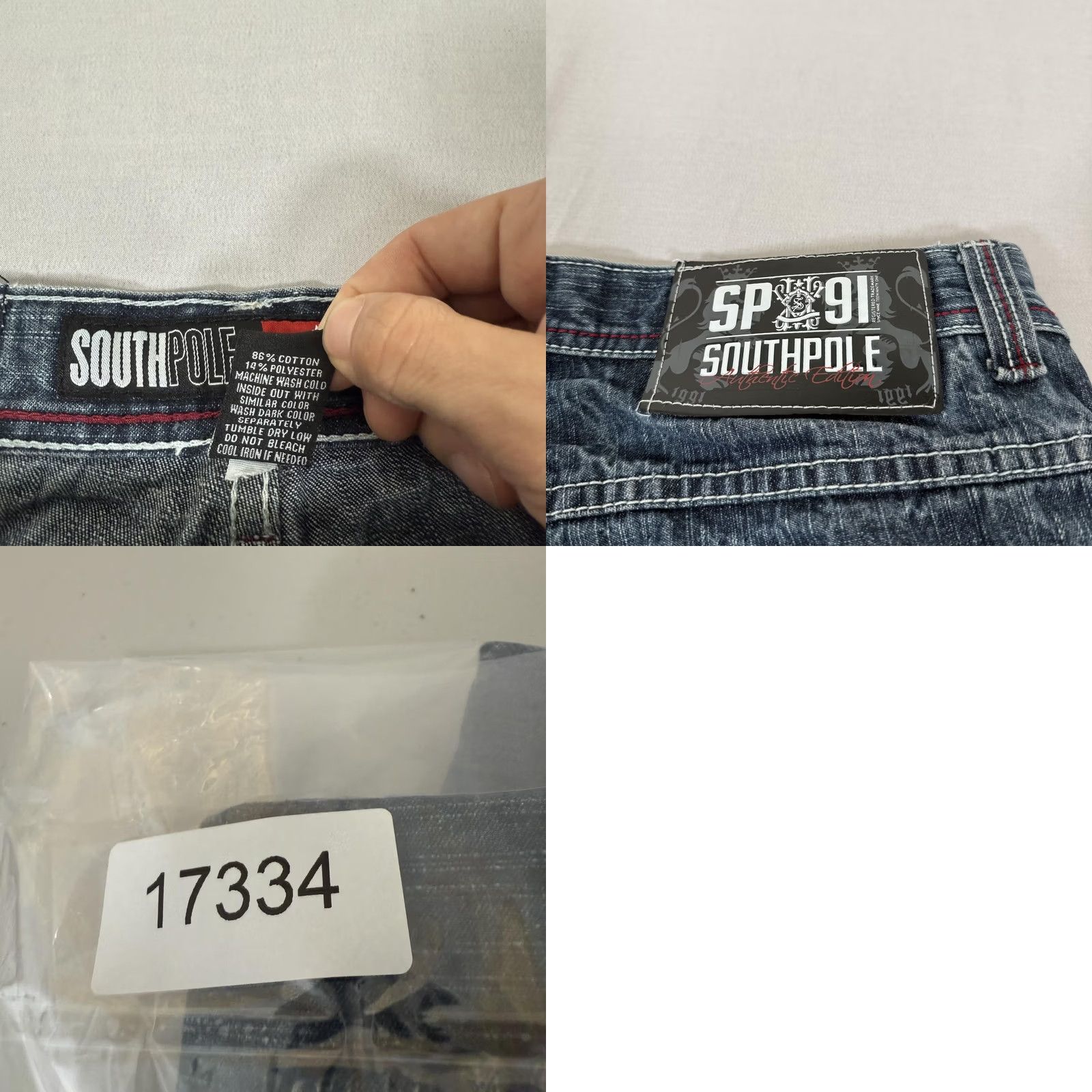 Southpole VINTAGE Southpole Jeans Mens 34x30 Blue Red Tab Baggy Loose Denim Pants Y2K Size US 34 / EU 50 - 10 Thumbnail