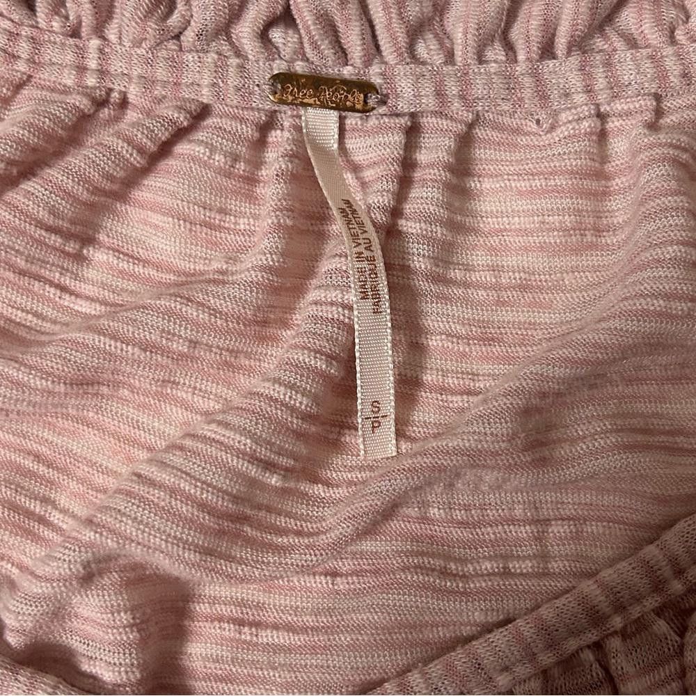 Free People Free People l Pink Striped Dorothy Ruched Puff Sleeve Small Size S / US 4 / IT 40 - 8 Thumbnail