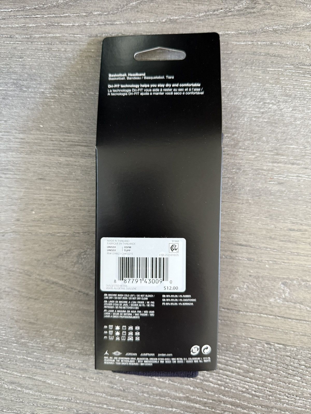 Jordan Brand Air Jordan Jumpman Dri-FIT Headband J1012123-010 Black New Size ONE SIZE - 3 Thumbnail