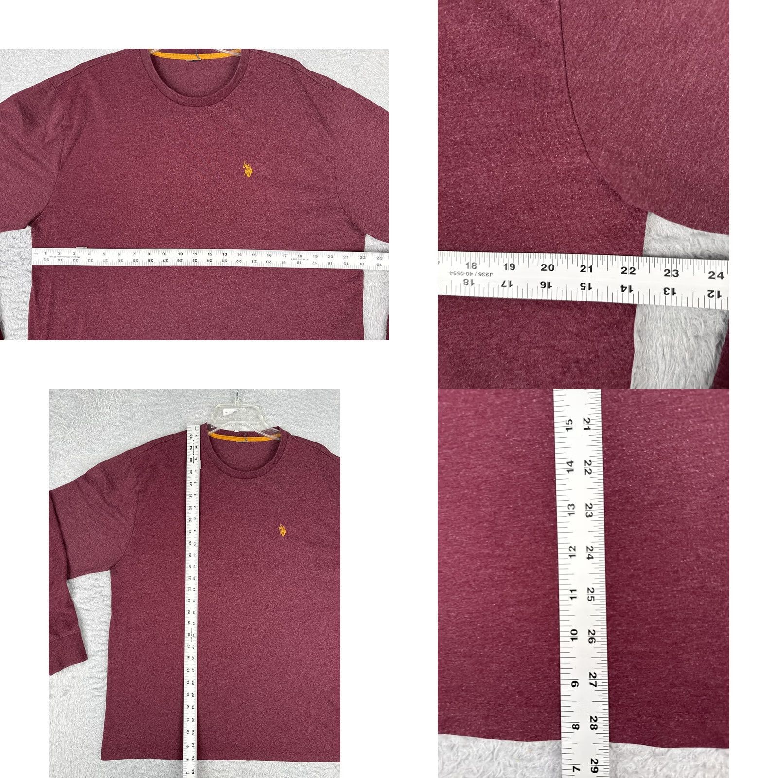 Vintage US Polo Assn Shirt Mens L Red Long Sleeve Crew Neck Logo Jersey Tee Size US L / EU 52-54 / 3 - 8 Thumbnail