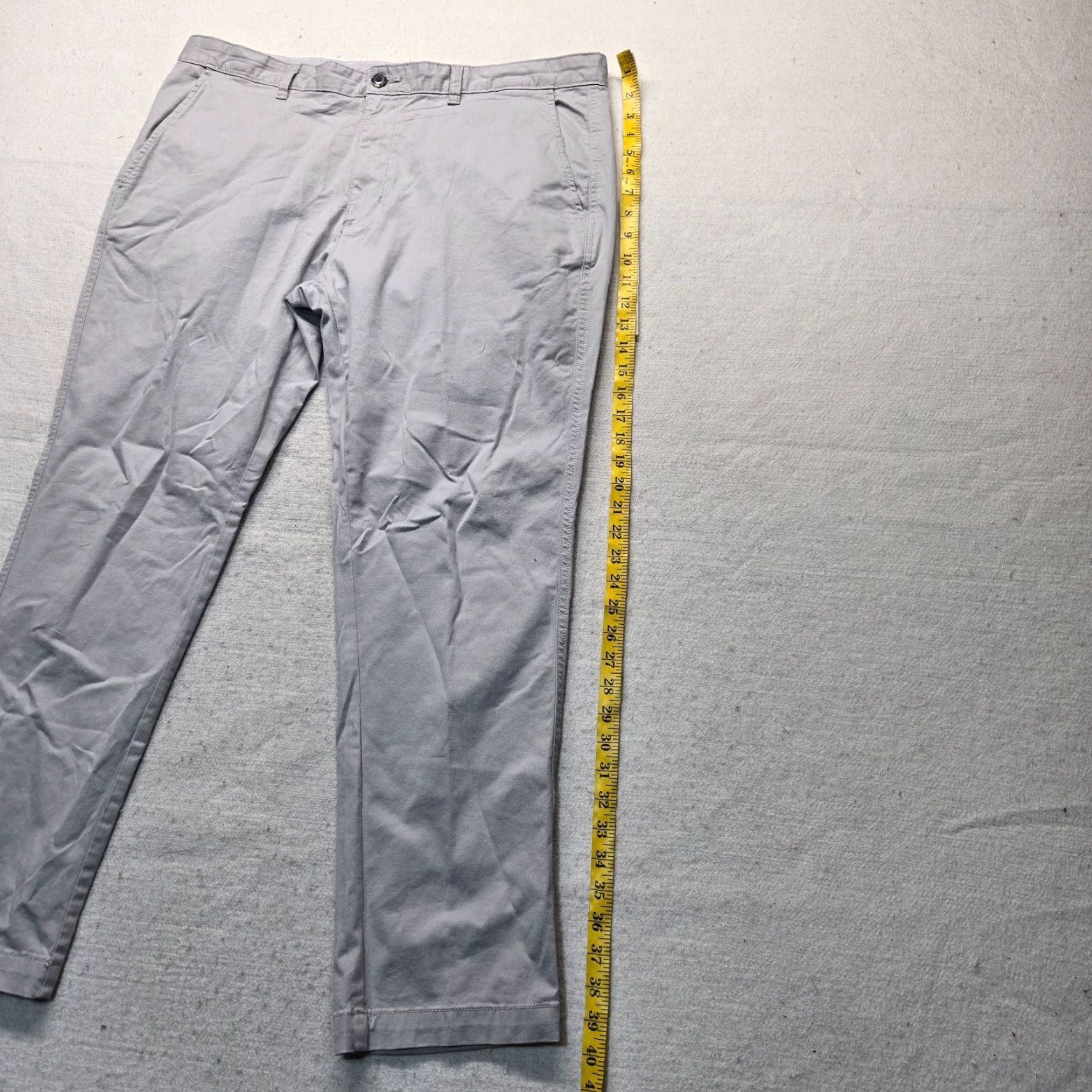 George George Solid Gray Chino Pants Adult Mens Size 38 x 30 Size US 38 / EU 54 - 7 Thumbnail