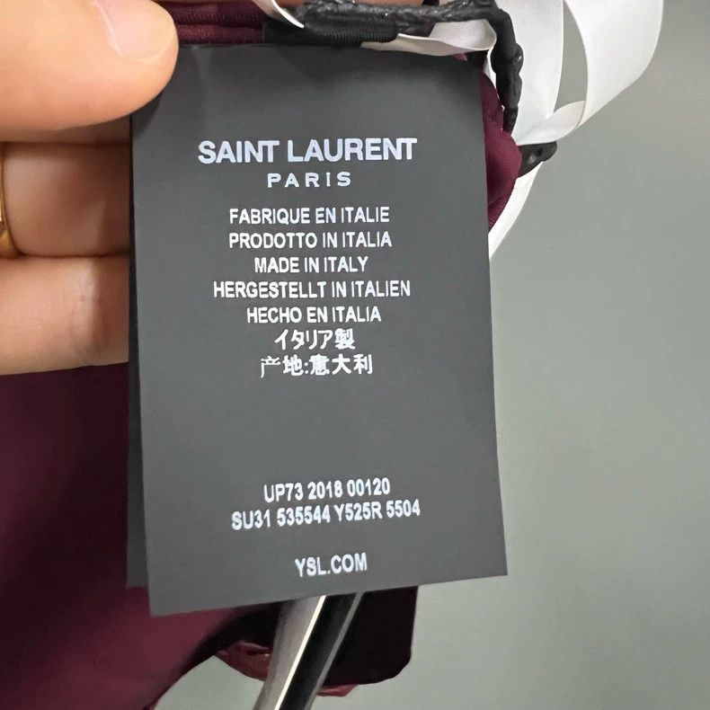 Saint Laurent Paris Saint Laurent Paris size 36 Burgundy Velvet Embroidered Sh Size US M / EU 48-50 / 2 - 5 Thumbnail