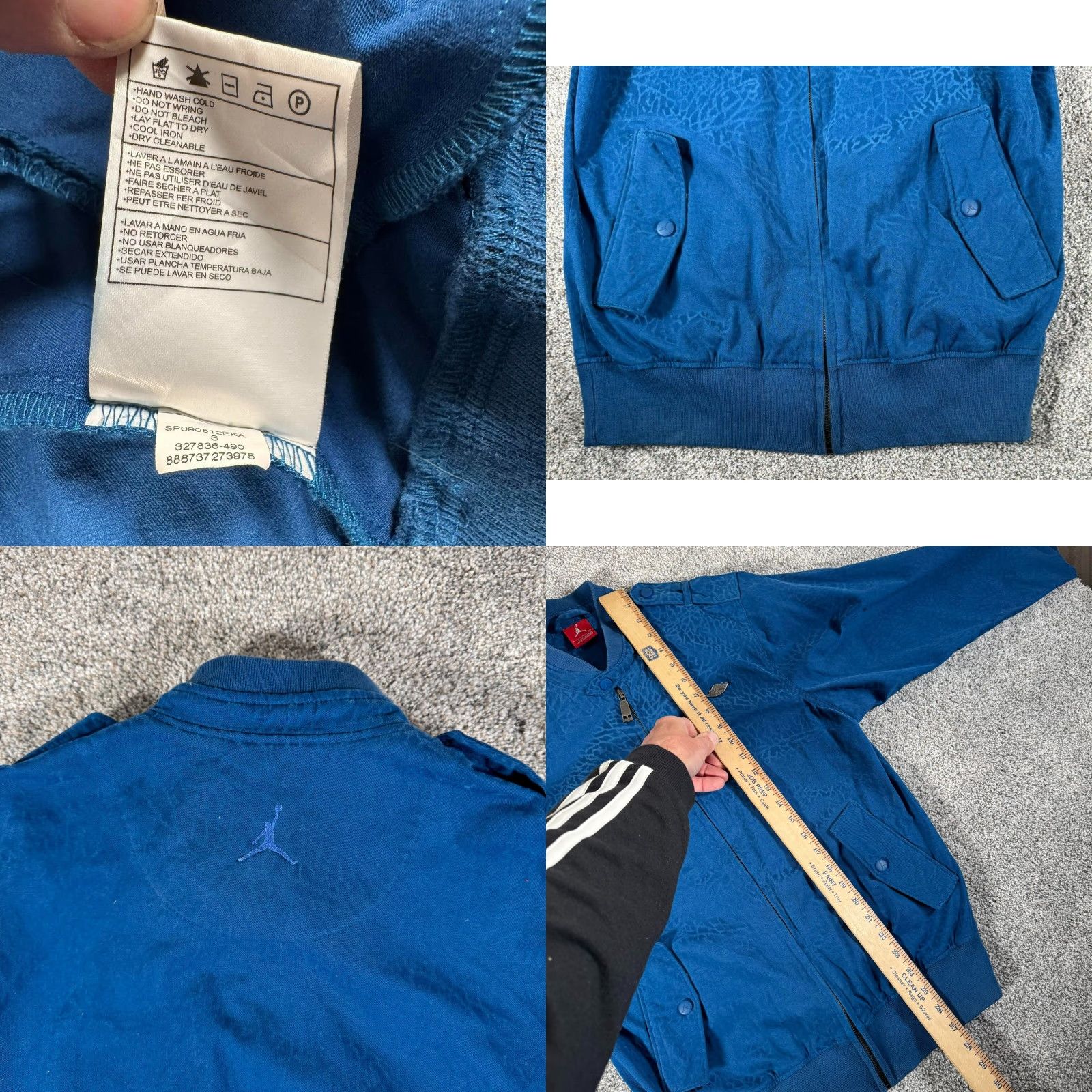 VINTAGE Nike Air Jordan Bomber Jacket Mens S Wings Streetwear Athletic Gorpcore Retro