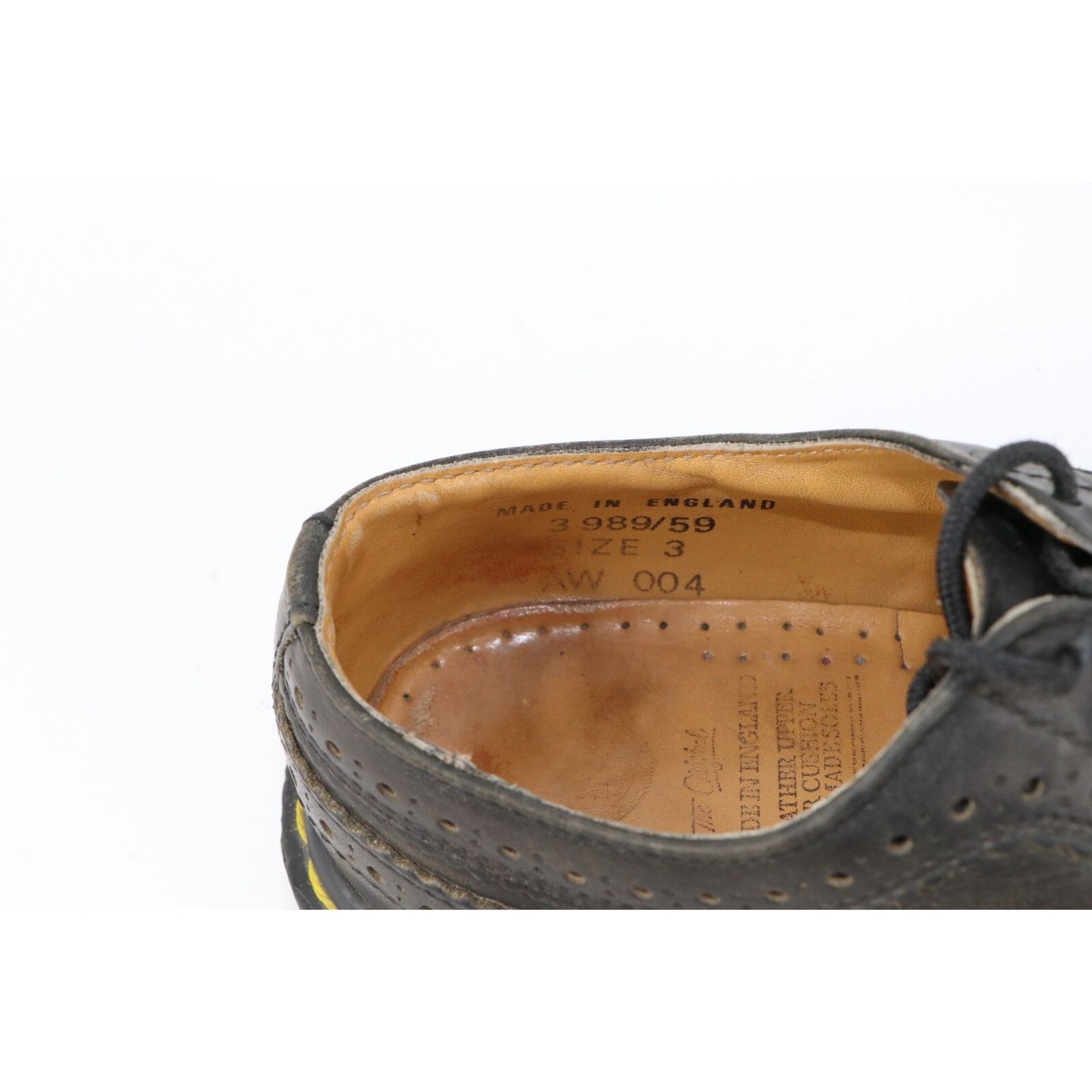 Dr. Martens × Vintage Vintage 90s Dr Martens Goth Distressed Leather Wingtip Shoes Size US 5 / IT 35 - 8 Thumbnail