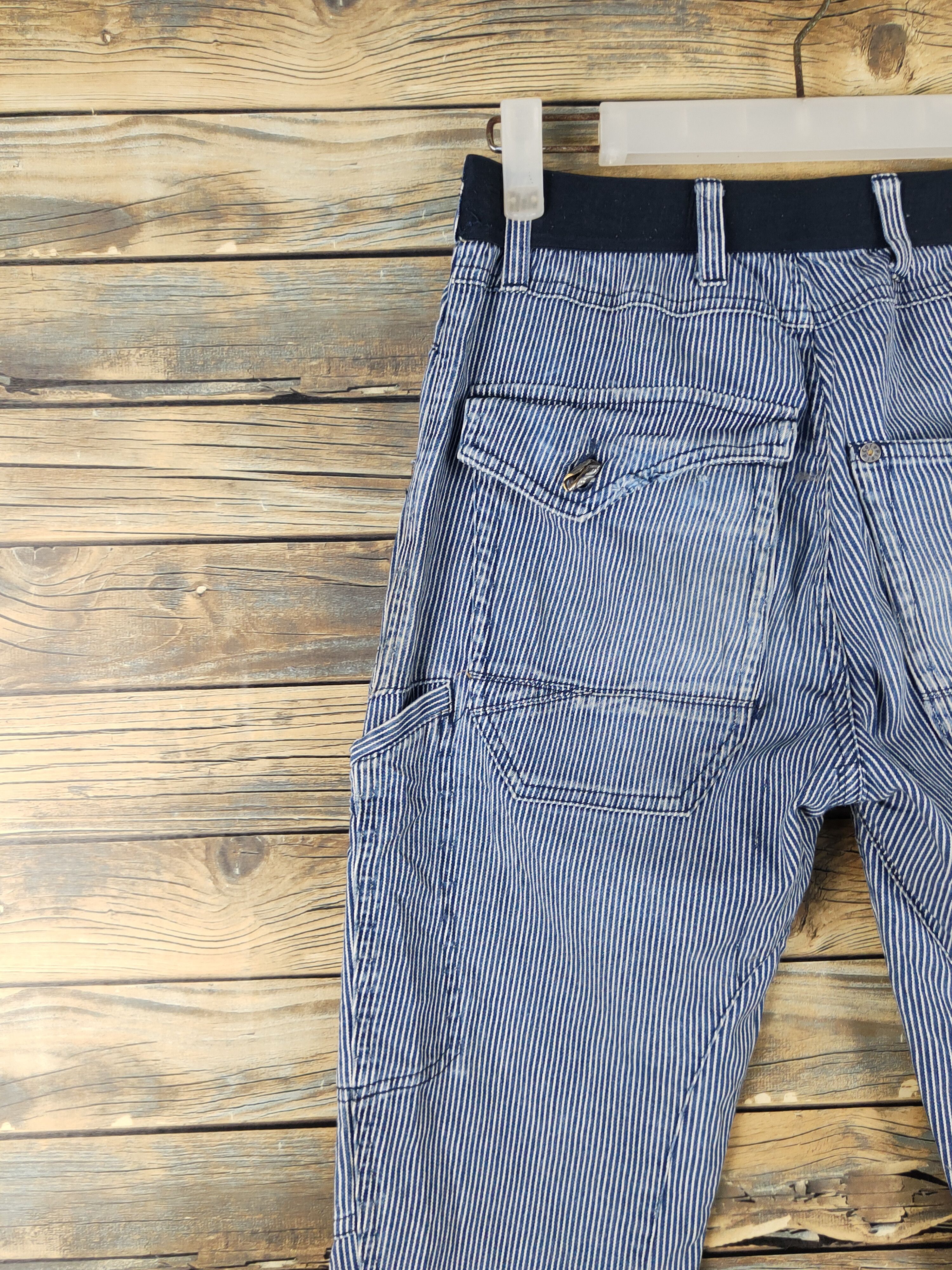 Japanese Brand FieldCore Blue White Distressed Ripped Soft Jeans #W2060 Size US 28 / EU 44 - 10 Thumbnail