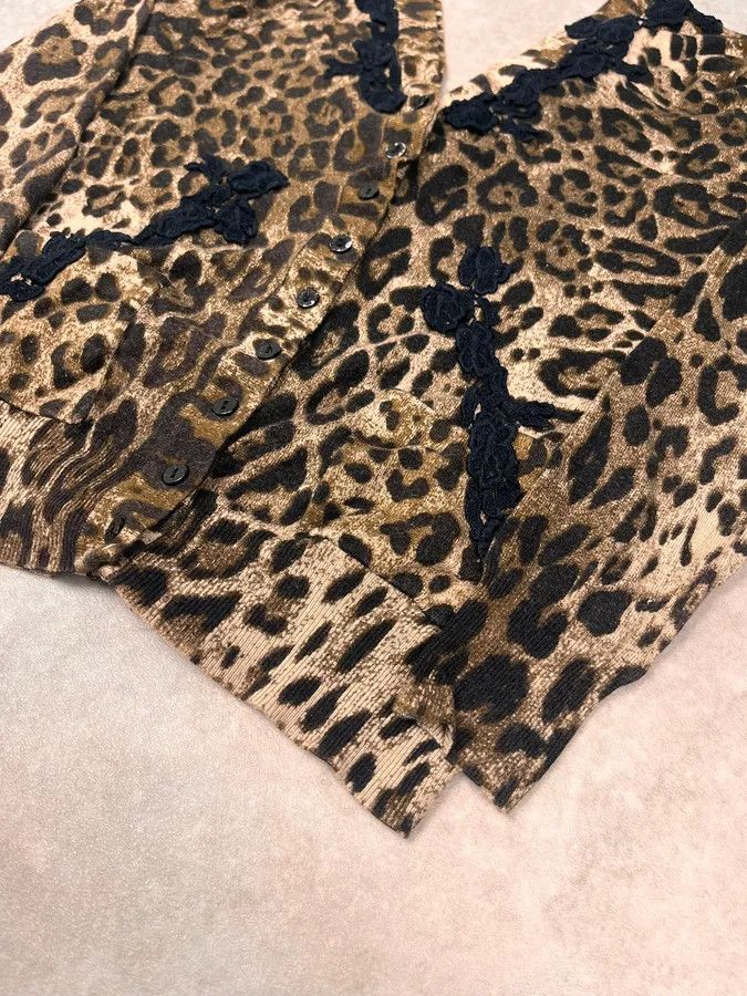 Dolce & Gabbana 2010s Dolce & Gabbana Leopard Print Cardigan Size S / US 4 / IT 40 - 6 Thumbnail
