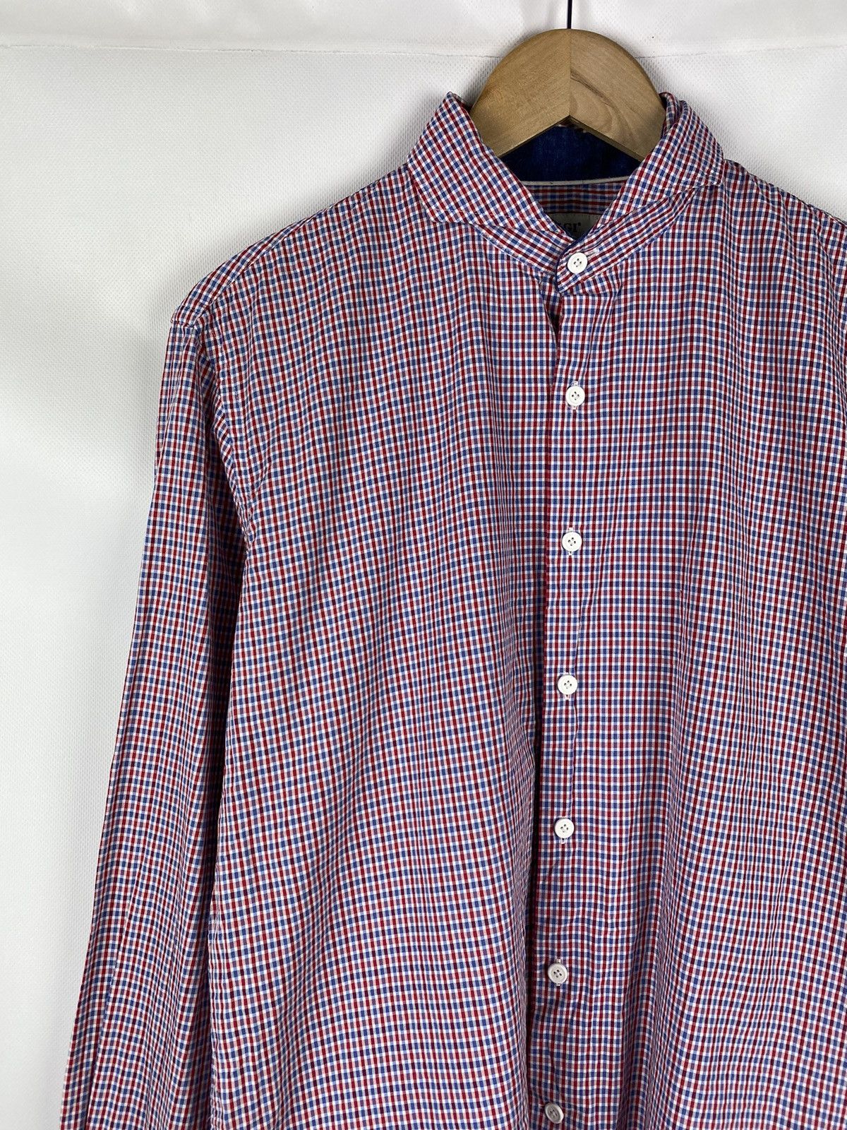 Boggi Boggi Milano men’s long sleeve plaid button up shirt size L Size US L / EU 52-54 / 3 - 4 Thumbnail