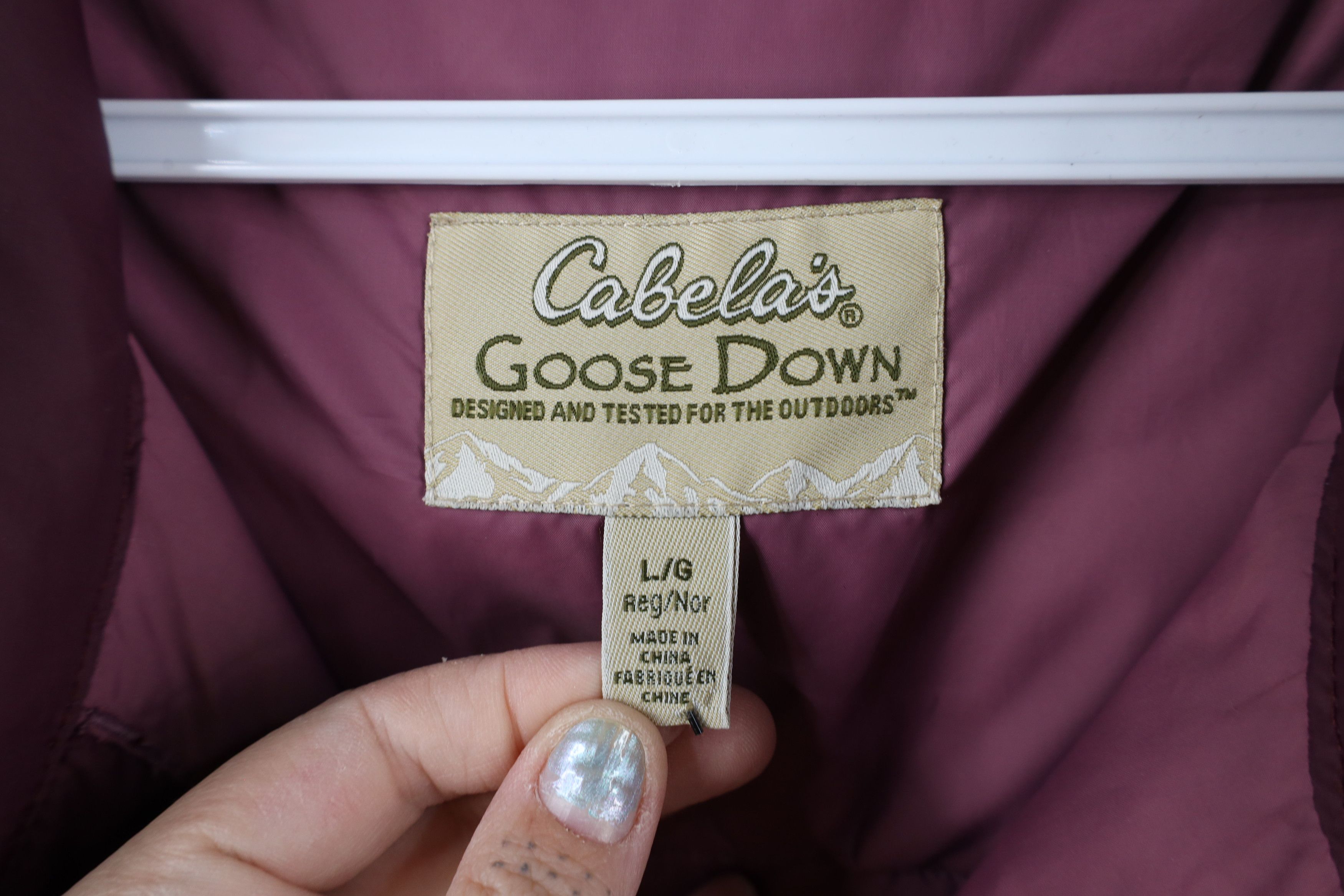 Cabelas × Vintage Cabelas Out Goose Down Insulated Puffer Vest Jacket Purple Size L / US 10 / IT 46 - 8 Thumbnail