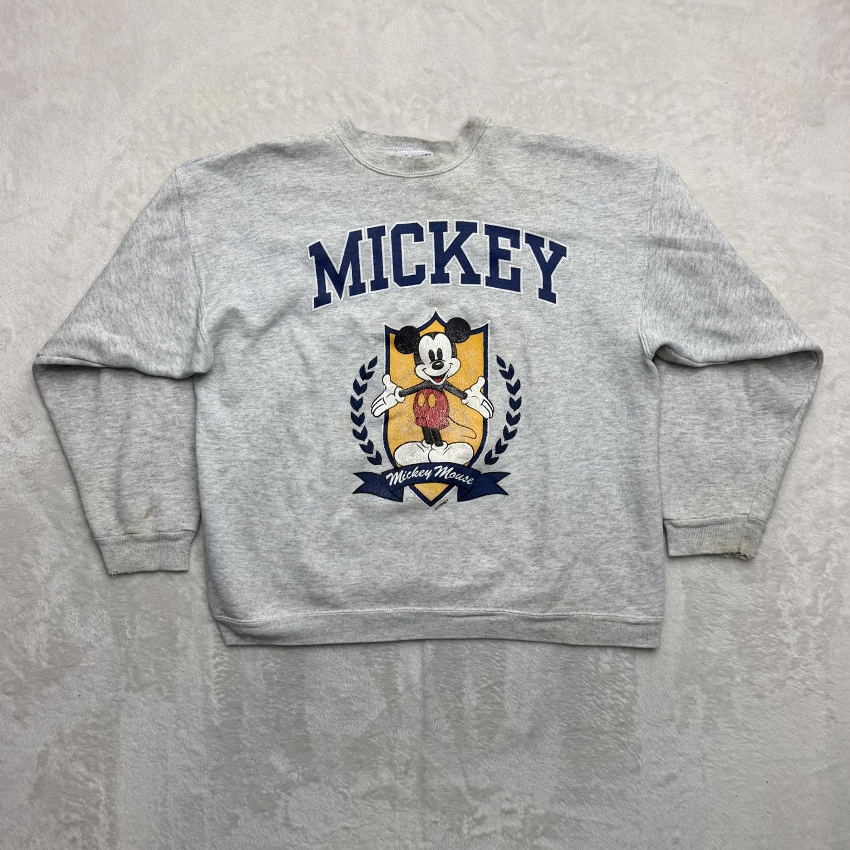 Hanes VINTAGE Disney Mickey Mouse Hanes Sweatshirt Mens XL Gray Graphic Fleece USA Size US XL / EU 56 / 4 - 2 Thumbnail