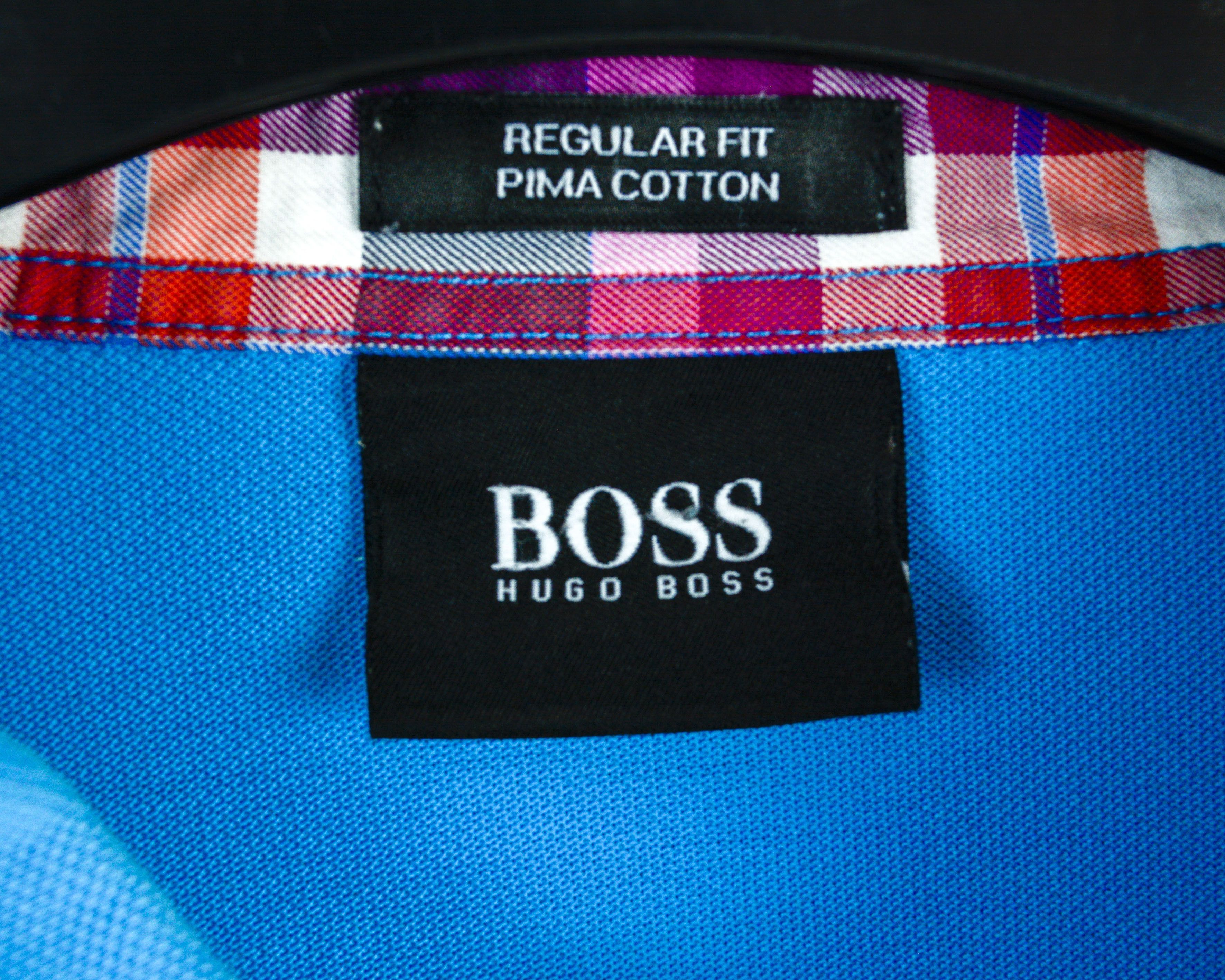 Hugo Boss HUGO BOSS Mens L Polo Shirt Short Sleeve Blue Summer Casual Size US L / EU 52-54 / 3 - 3 Thumbnail