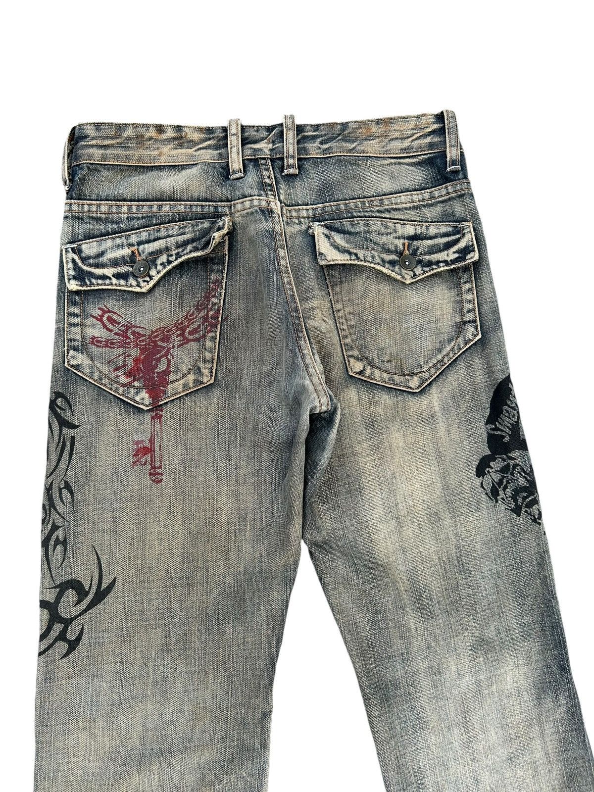 Kapital Flare Semantic design Rusty Faded Distressed Denim Jeans Size US 30 / EU 46 - 7 Thumbnail