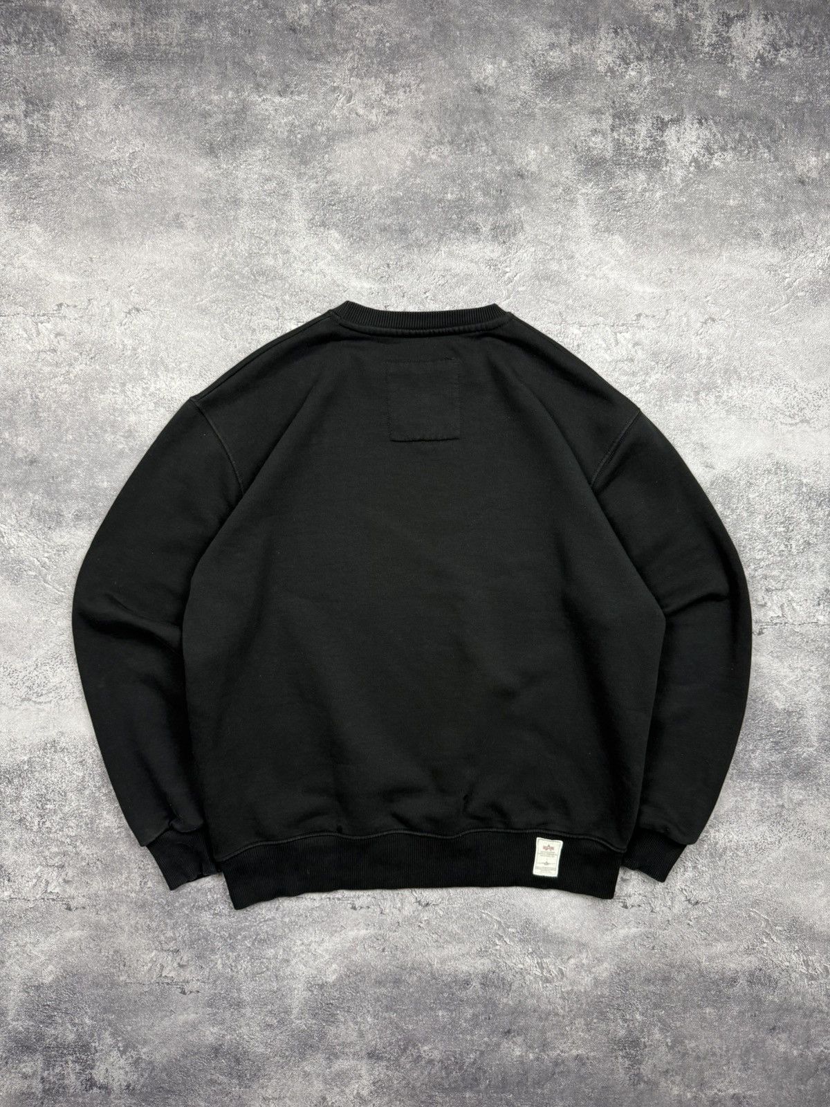 Alpha Industries Vintage Alpha Industries Big Logo Black Sweatshirt Size XL Size US XL / EU 56 / 4 - 11 Thumbnail