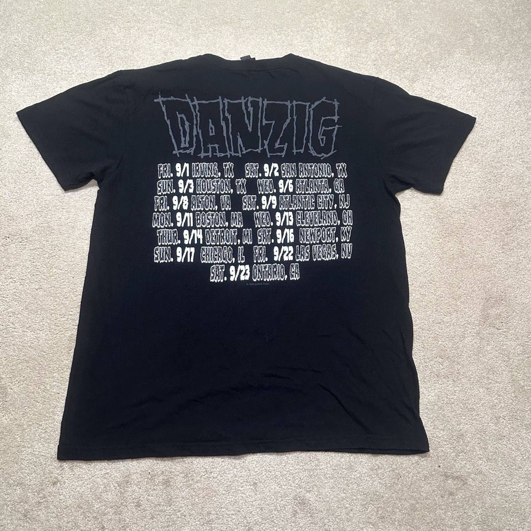Vintage Danzig Tour 2025 Band T Shirt Mens XL Black Tour 2025 Size US L / EU 52-54 / 3 - 2 Thumbnail