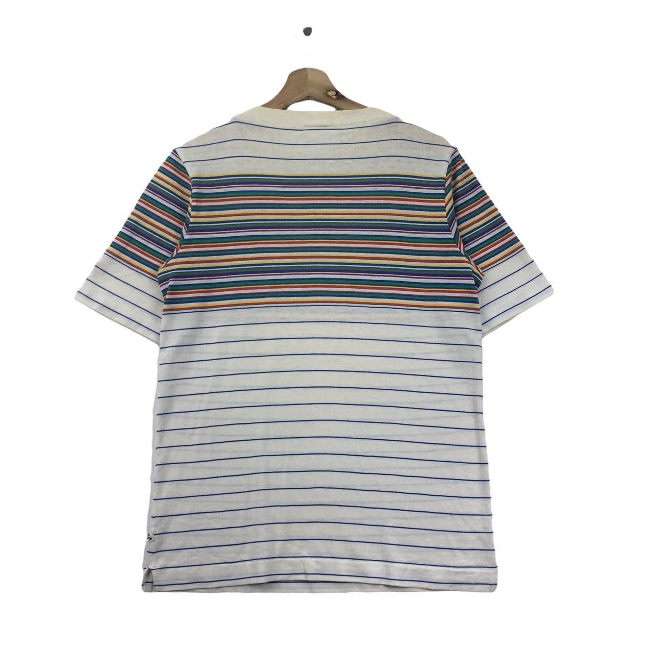 Hang Ten Vtg 80’ HANG TEN SURFING Hawaii Striped White Tee Shirt Size US M / EU 48-50 / 2 - 4 Thumbnail