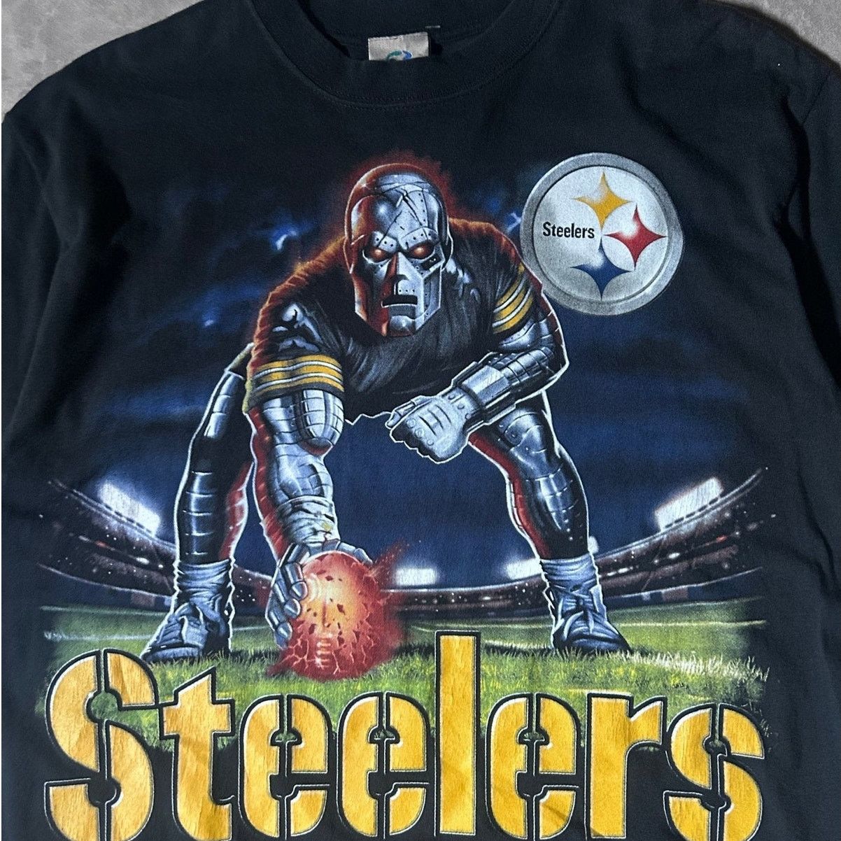 Liquid Blue 2000 Vintage Pittsburgh Steelers Liquid Blue Black T-Shirt L Size US L / EU 52-54 / 3 - 2 Thumbnail