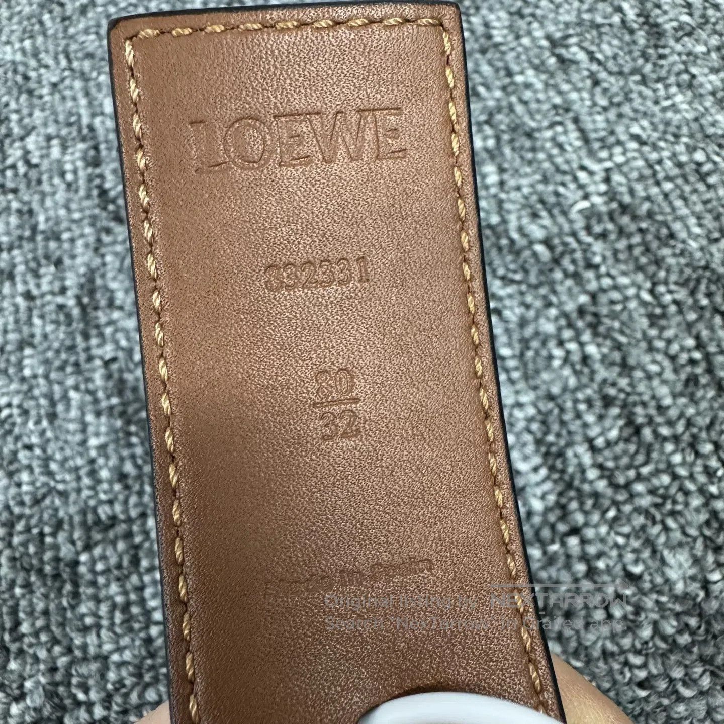 Loewe LOEWE Silver square logo buttonhole belt| Size ONE SIZE - 7 Thumbnail