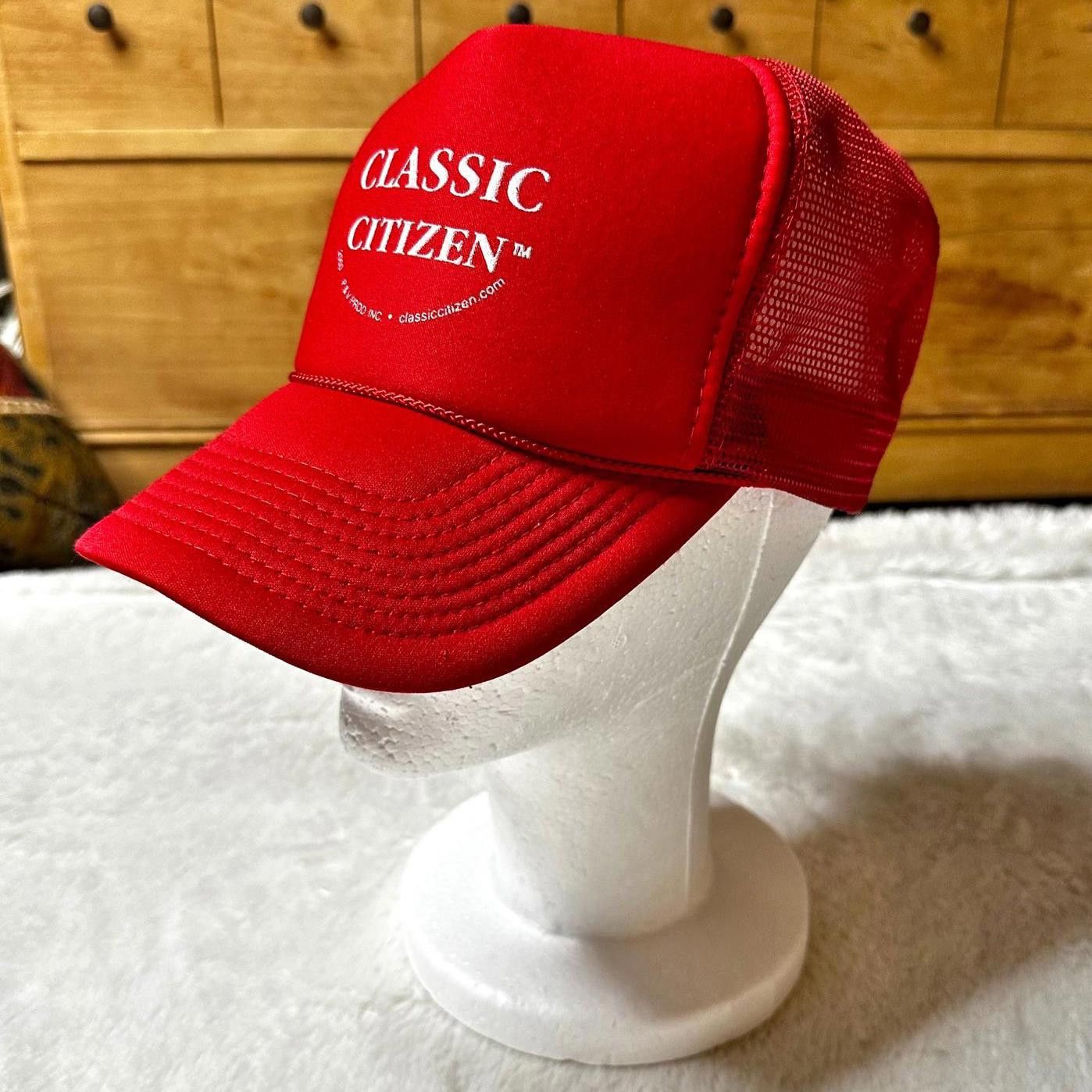 Vintage Vintage Classic Citizen Red Trucker Hat Mesh Unisex Snapback Size ONE SIZE - 1 Thumbnail