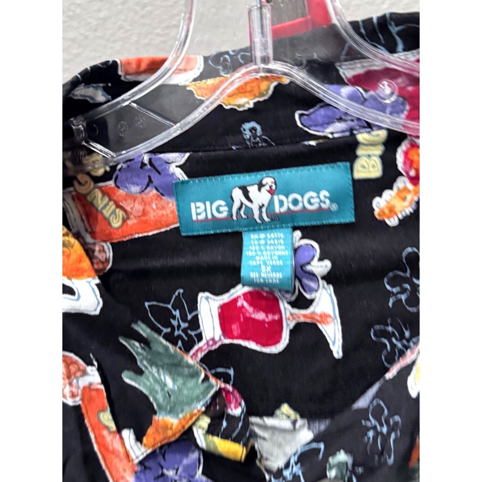 Big Dogs Big Dogs Hawaiian Artwork Floral BUTTON UP SHIRT 5XL XXXXXL Mens Long Sleeve Multicolor Shirt Size US XXL / EU 58 / 5 - 5 Thumbnail