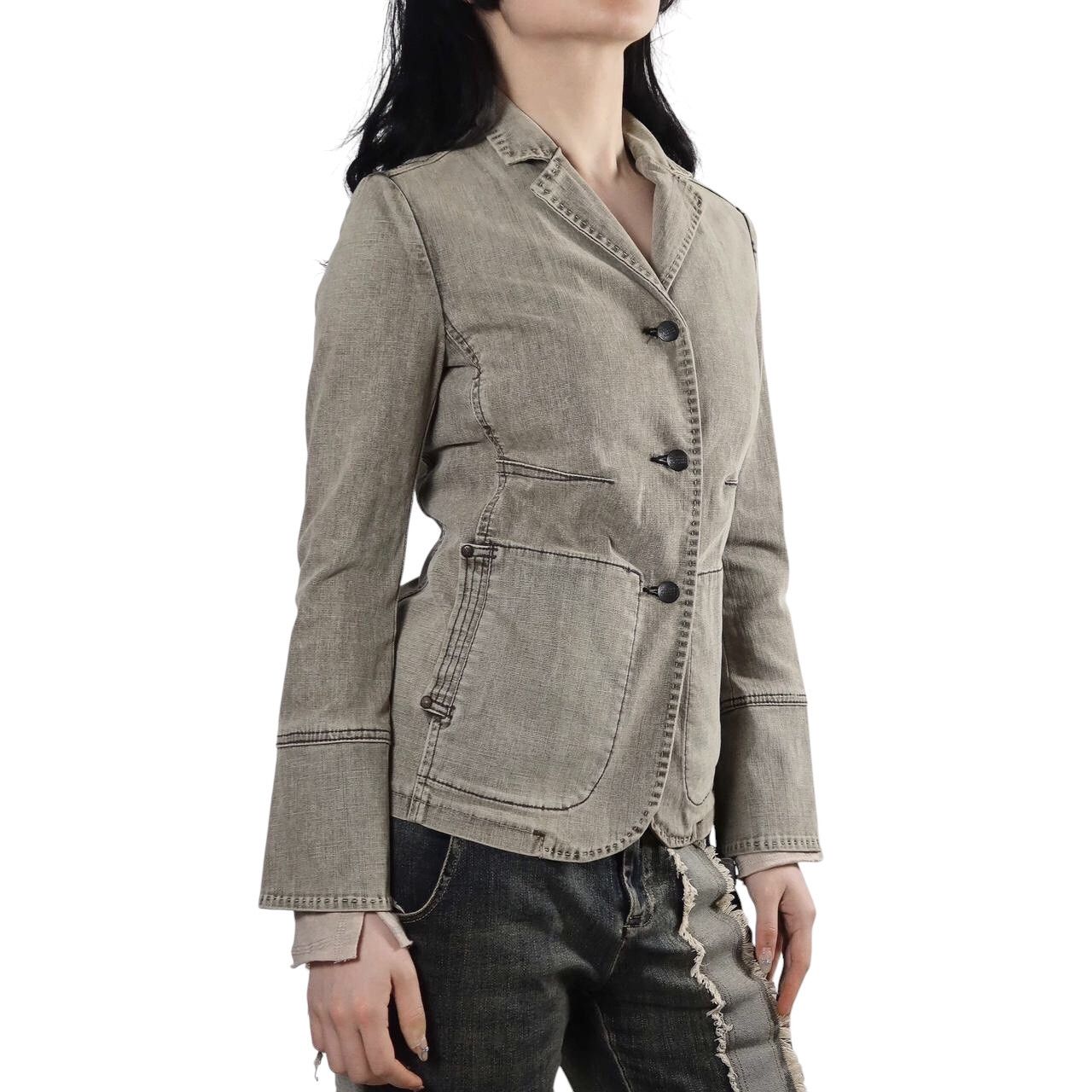 Marithe + Francois Girbaud × Vintage RARE🔥VINTAGE M.F. GIRBAUD DENIM JACKET Size XS / US 0-2 / IT 36-38 - 4 Thumbnail