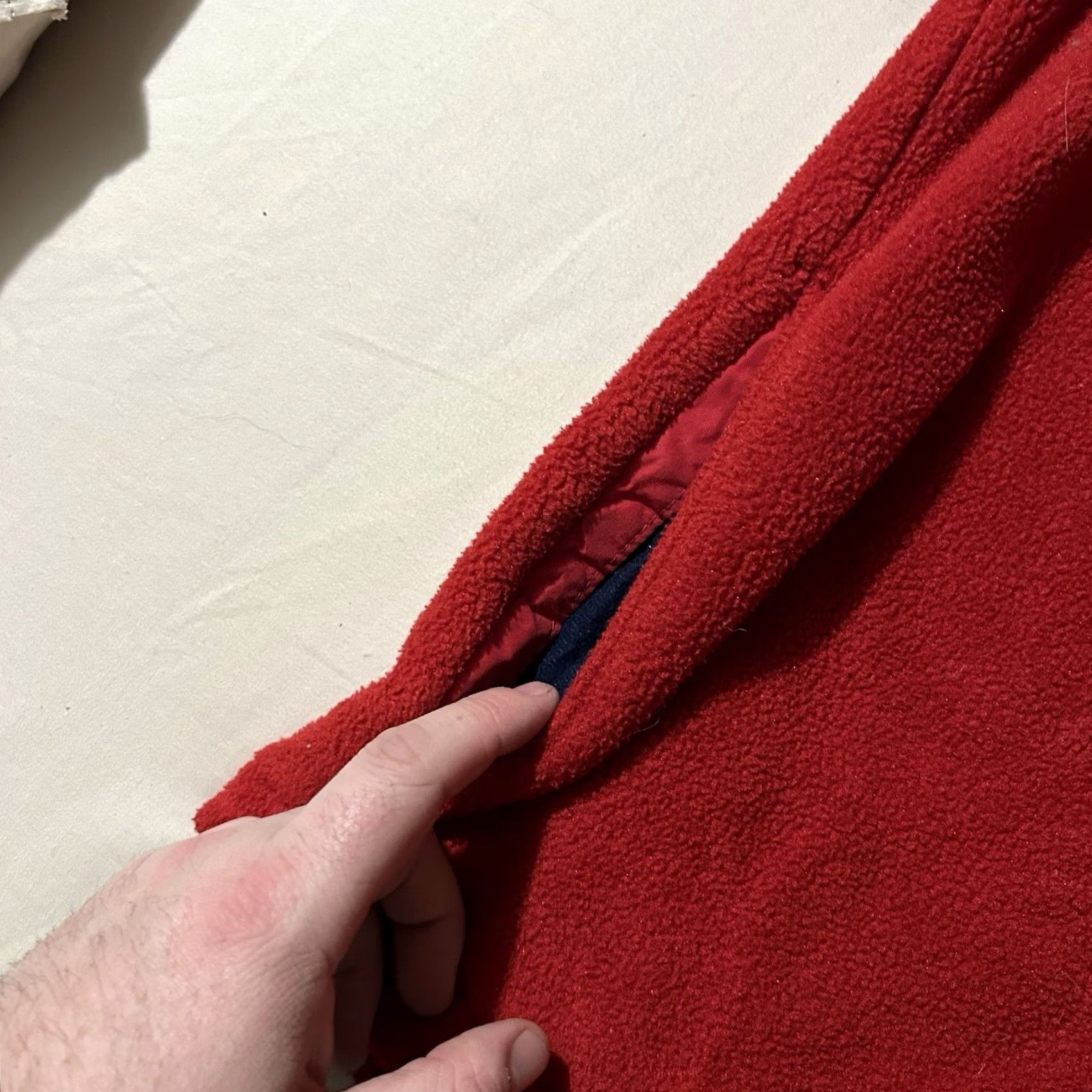 Vintage VINTAGE L.L. Bean Synchilla Fleece Pullover Red Size M Men Sweatshirt 90s Size US M / EU 48-50 / 2 - 4 Thumbnail