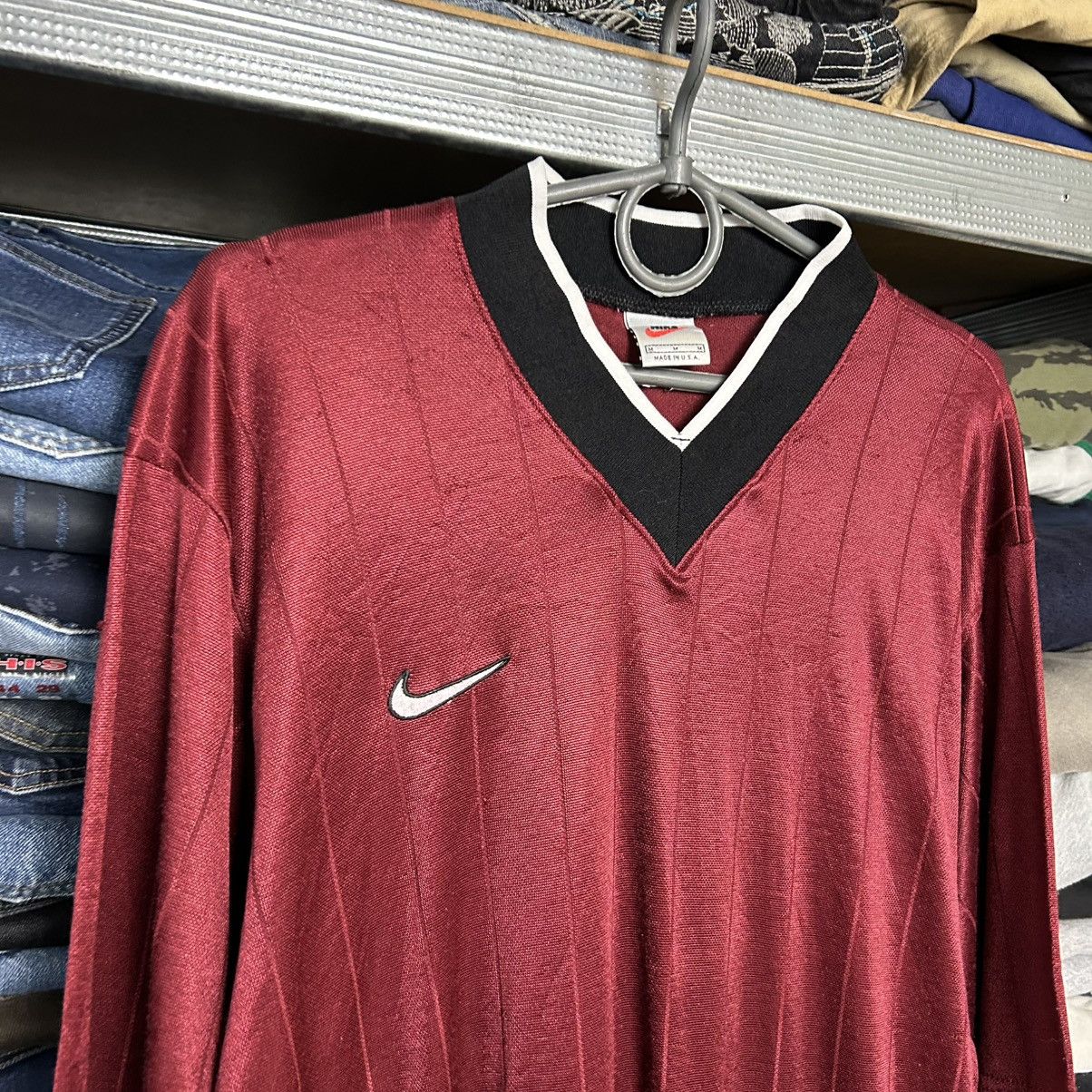 Nike Vintage Nike Made In USA swoosh 90’s jersey tee Size US M / EU 48-50 / 2 - 2 Thumbnail