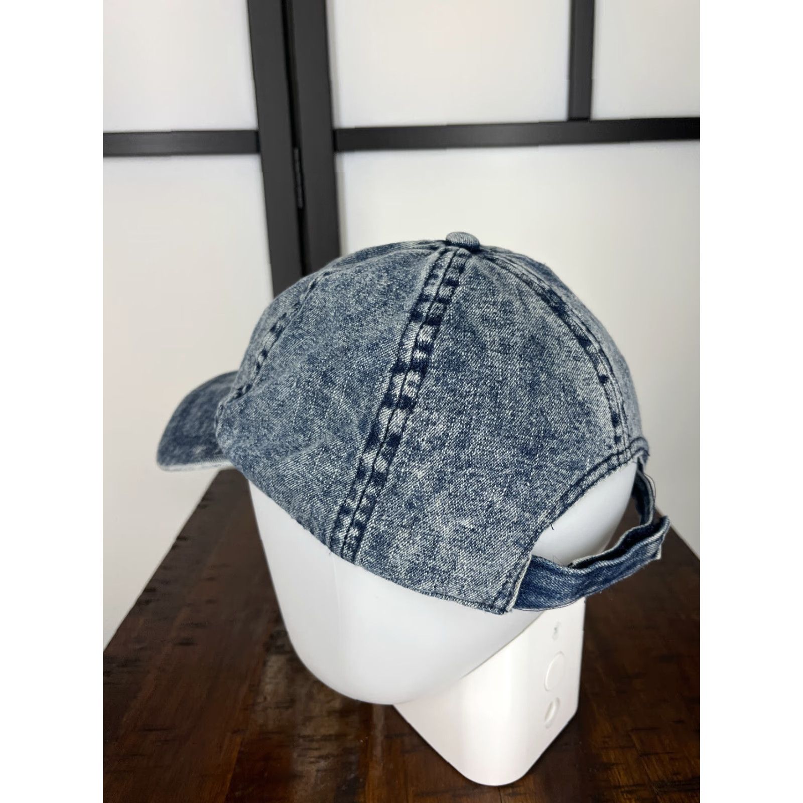 Vintage Target Hat Cap Strap Back Womens One Size Blue Denim Look Cotton Blend Beach Cap Size ONE SIZE - 5 Thumbnail