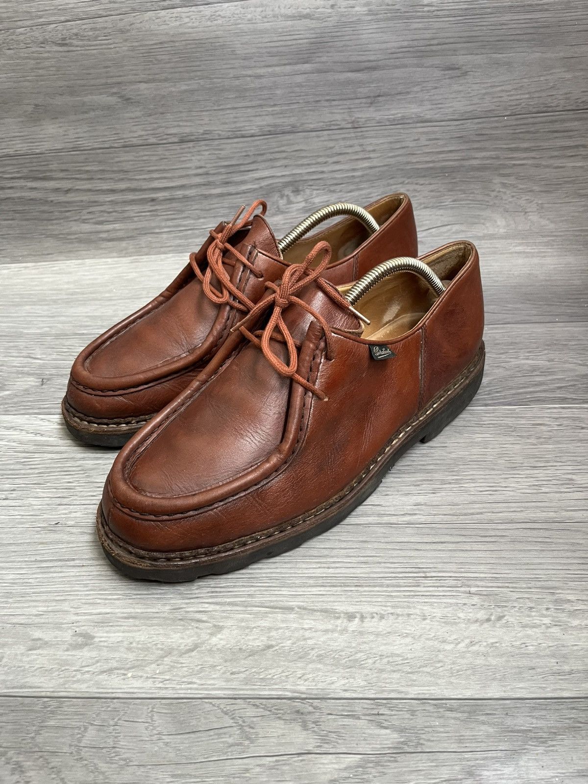 Paraboot Michael brown derby leather shoes