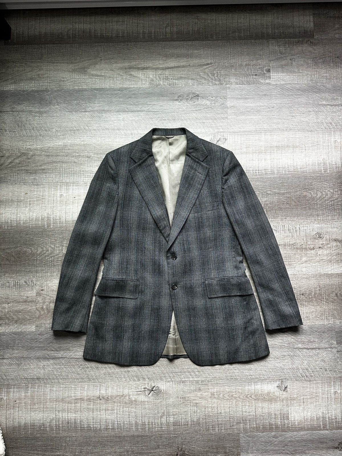 Givenchy Givenchy Wool Blazer Gray Check Classic Tailored Jacket Size 50R - 1 Thumbnail