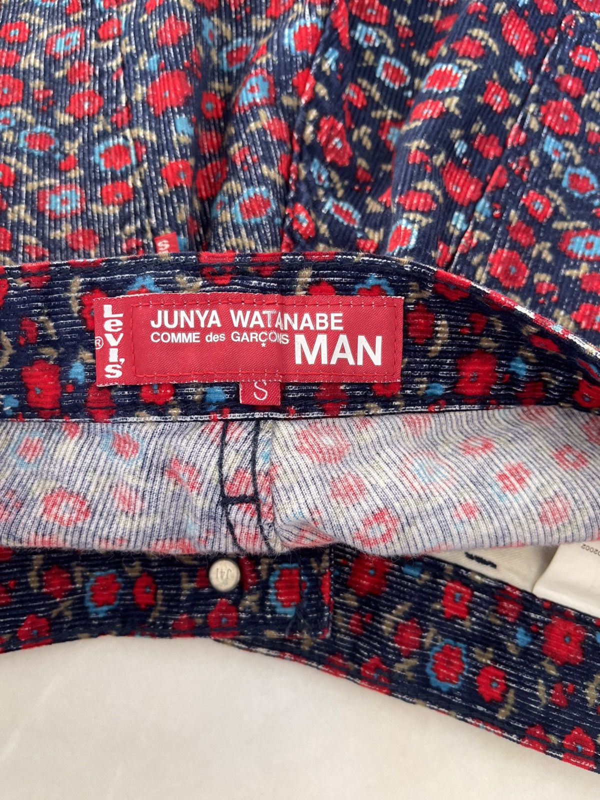 Comme des Garcons Homme Plus × Junya Watanabe × Levi's AD2002 Junya Watanabe X Levis Floral Conduray Flare Pants Size US 31 - 14 Thumbnail