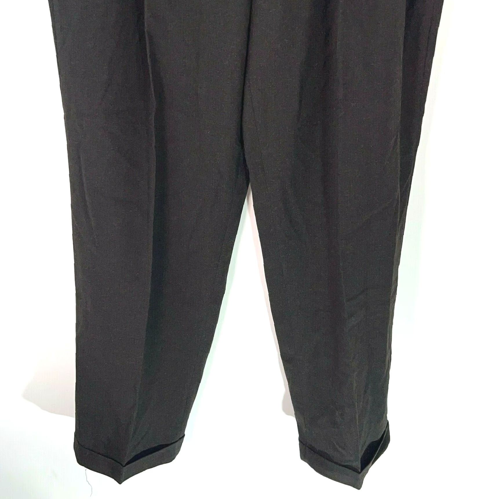 Perry Ellis Perry Ellis Portfolio Mens Flat Front High Rise Dark Gray Dress Pants 38X32 Size US 38 / EU 54 - 5 Thumbnail